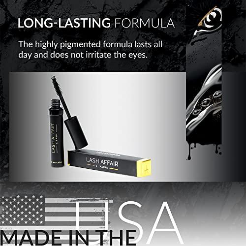 Lash Affair Lash Affair Eyelash Mascara Eyelash Extensions Safe, Black Liquid Lash Extensions Bottom Lash Mascara for False Lashes, Highly Pigmented, Long Lasting, Non-Flakey, Cruelty-Free, 4-Month Supply