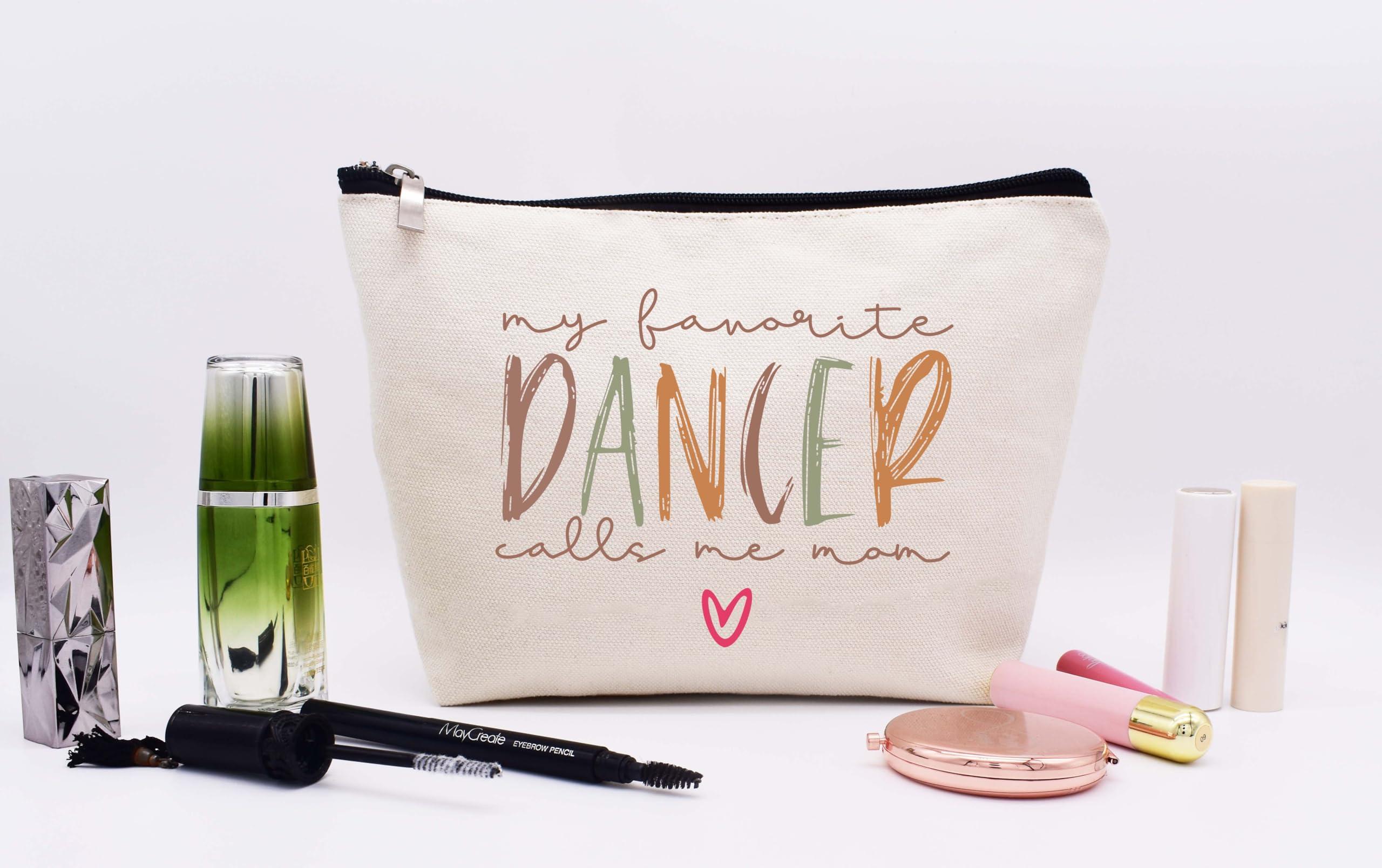 LIBIHUA LIBIHUA Funny Mom Gift from Daughter,Dance Partner Gift,Dance Mom,Mother\'s Day Gifts for Mom-Birthday Christmas Gifts for Mom-My Favorite Dancer Calls Me Mom-Makeup Bag Cosmetic Bag Travel Pouch