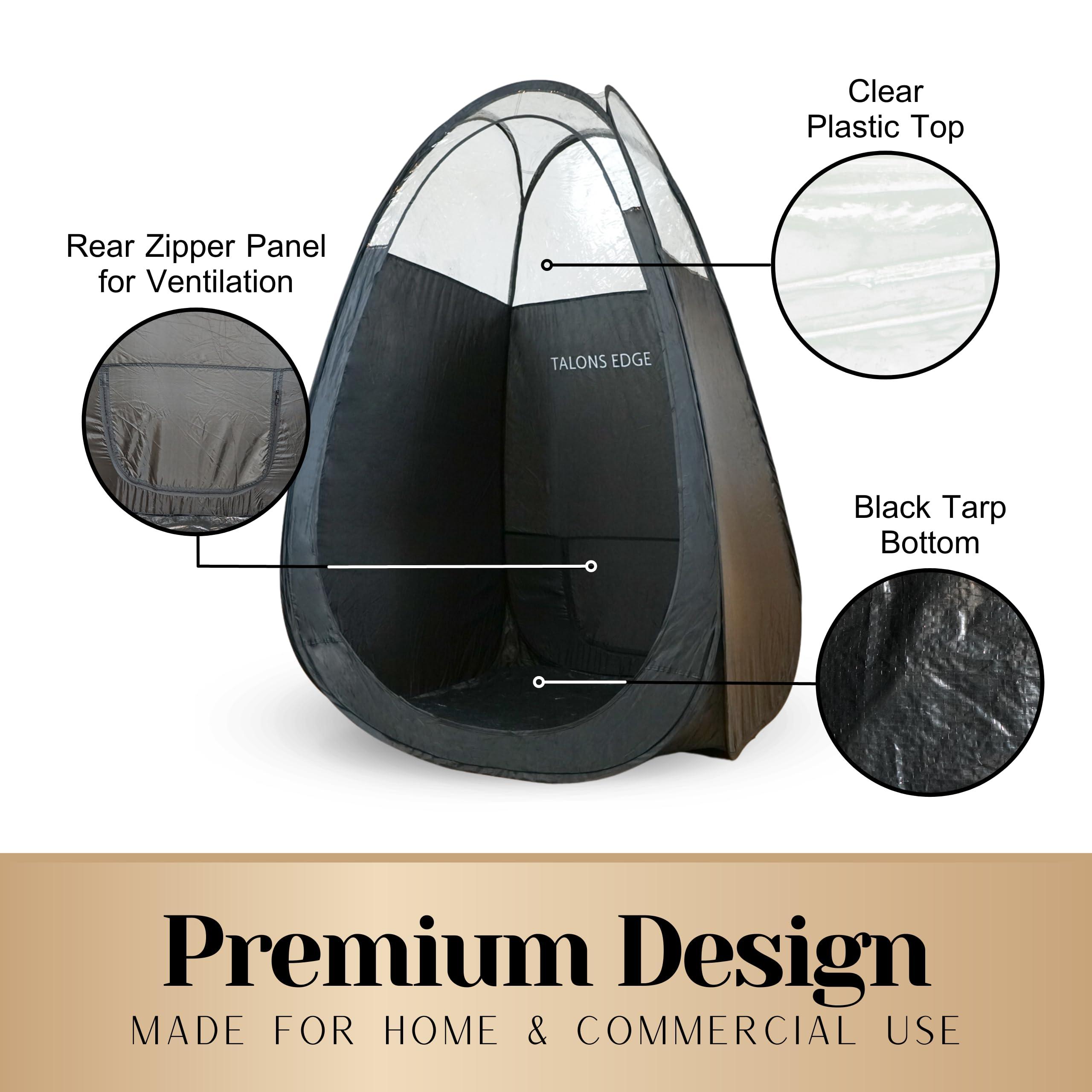 TALONS EDGE Talons Edge tm - Spray Tan Tent - Pop Up Spray Tan Booth with Carry Bag - Portable Tanning Tent for Professional & Home Use - Mess Free - Foldable Spray Tan Backdrop