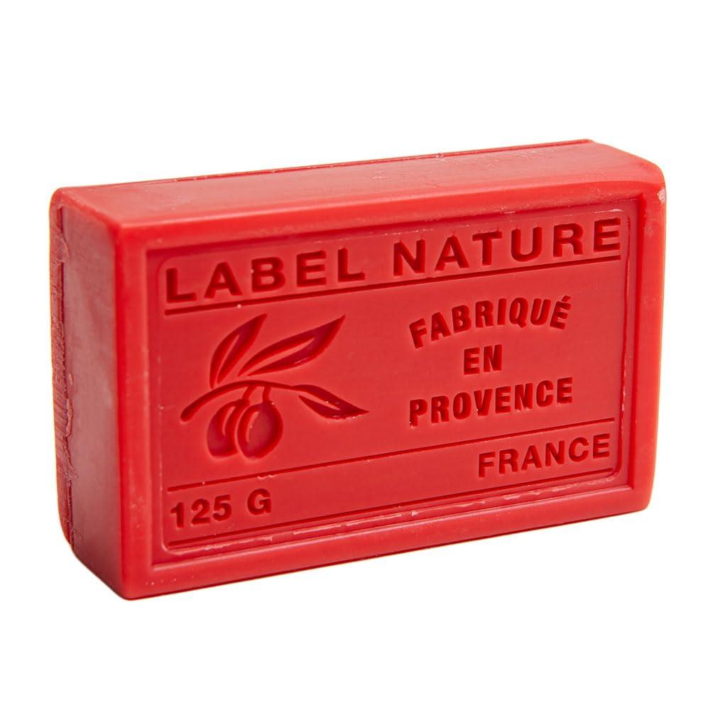 Label Provence Nature Label Provence Nature Savon de Marseille - French Soap Made With Pure Organic Olive Oil and Shea Butter - Wild Strawberry Fragrance - 125 Gram Bars - Set of 3