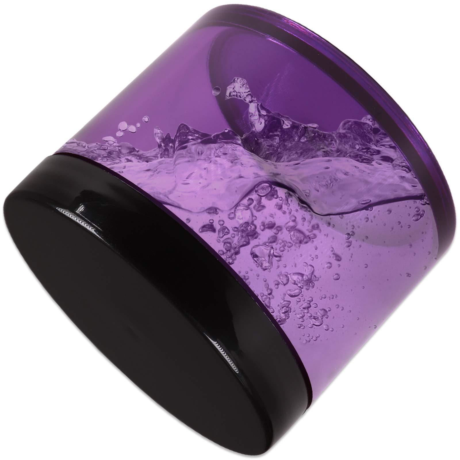 Beauticom 120g/120ml (4 Fl Oz) Double Wall Leak-Proof Plastic Jars with Flat Top Lids (Color: Purple Base w/Black Lid, Quantity: 216 Pieces)