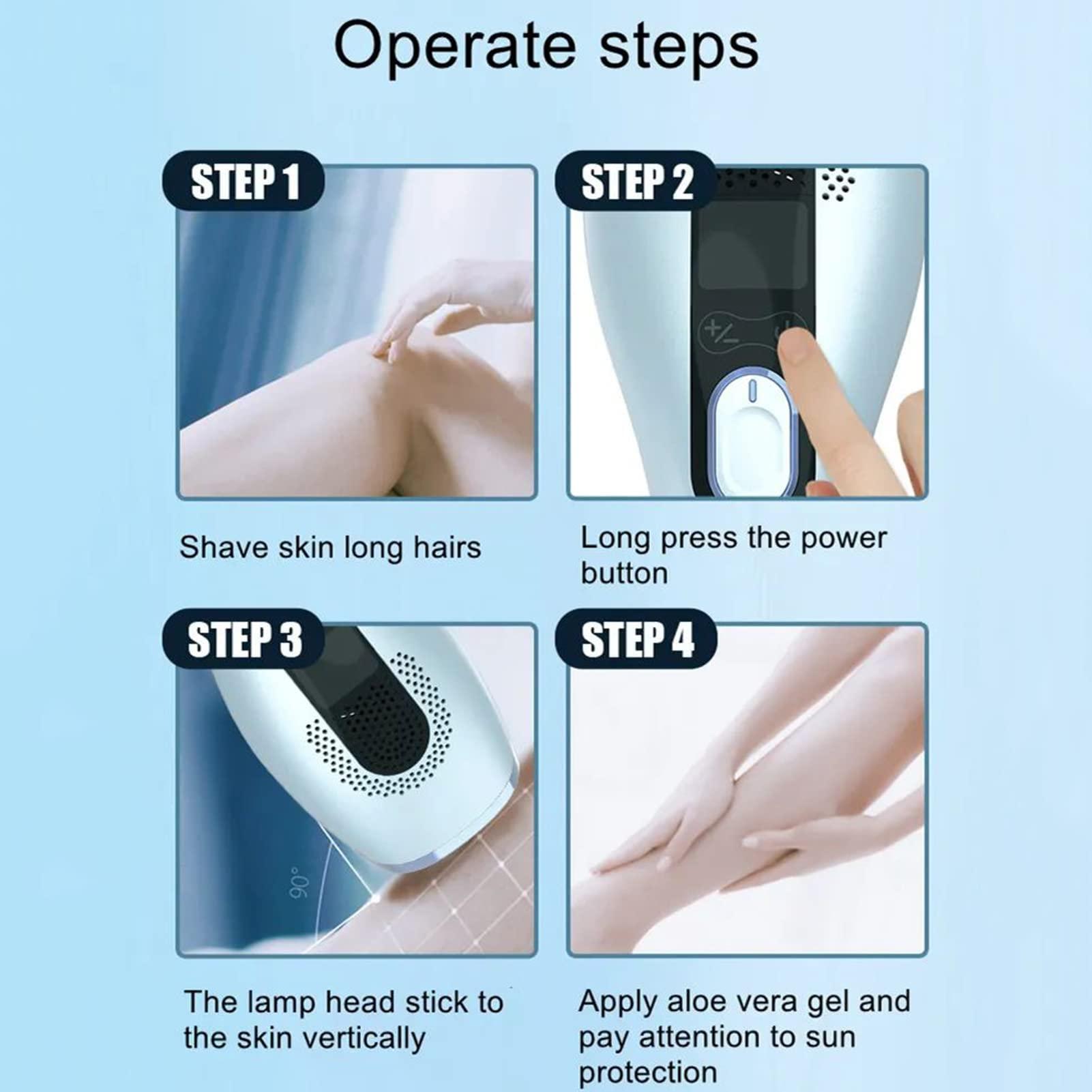 DEESS DEESS Laser Hair Removal with Sapphire Cooling System, GP592 IPL Hair Remover for Women and Men, 40F ICE Contact, Safety Mis-touch Sensor, at Home Painless Hair Removal Device for Face & Body