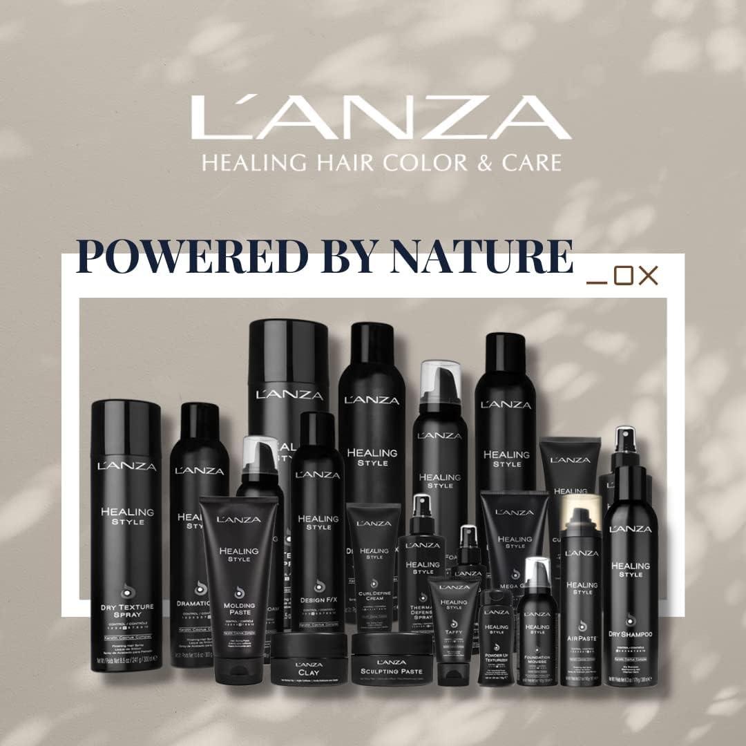 LANZA L\'ANZA Healing Style Smoother Balm, New & Improved Keratin Hair Treatment & Hair Straightener Serum, Heat Protection & Anti Frizz Hair Product, Luxury Hair Care for Curly Frizzy Hair (6.8 Fl Oz)