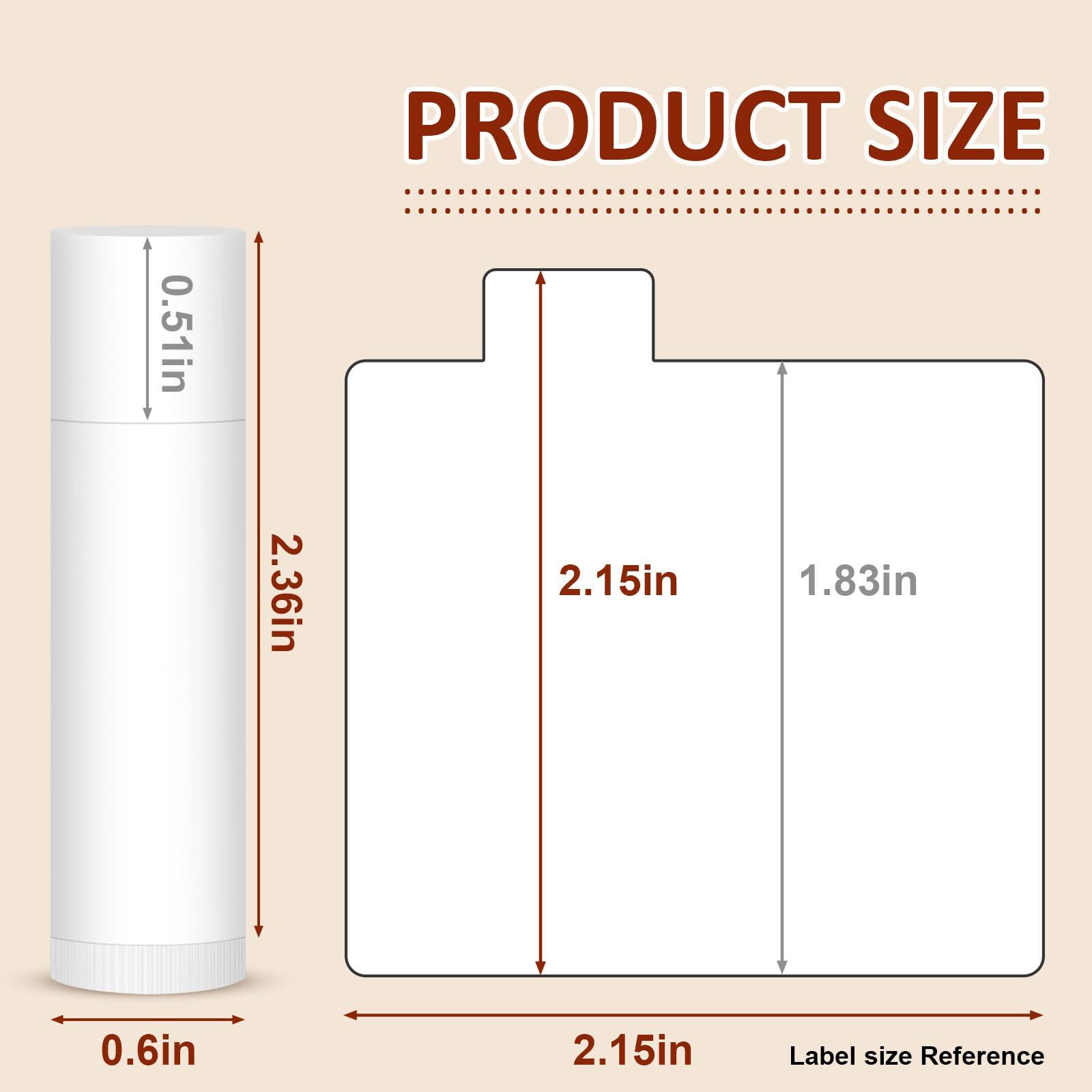 VISRIE VISRIE 120 Pack Lip Balm Unlabeled, Natural Lip Balm Bulk Blank Tube, Personalized Lip Balm for Party Favors and Gift Basket Filling, Wedding or Baby Shower-5 Flavors