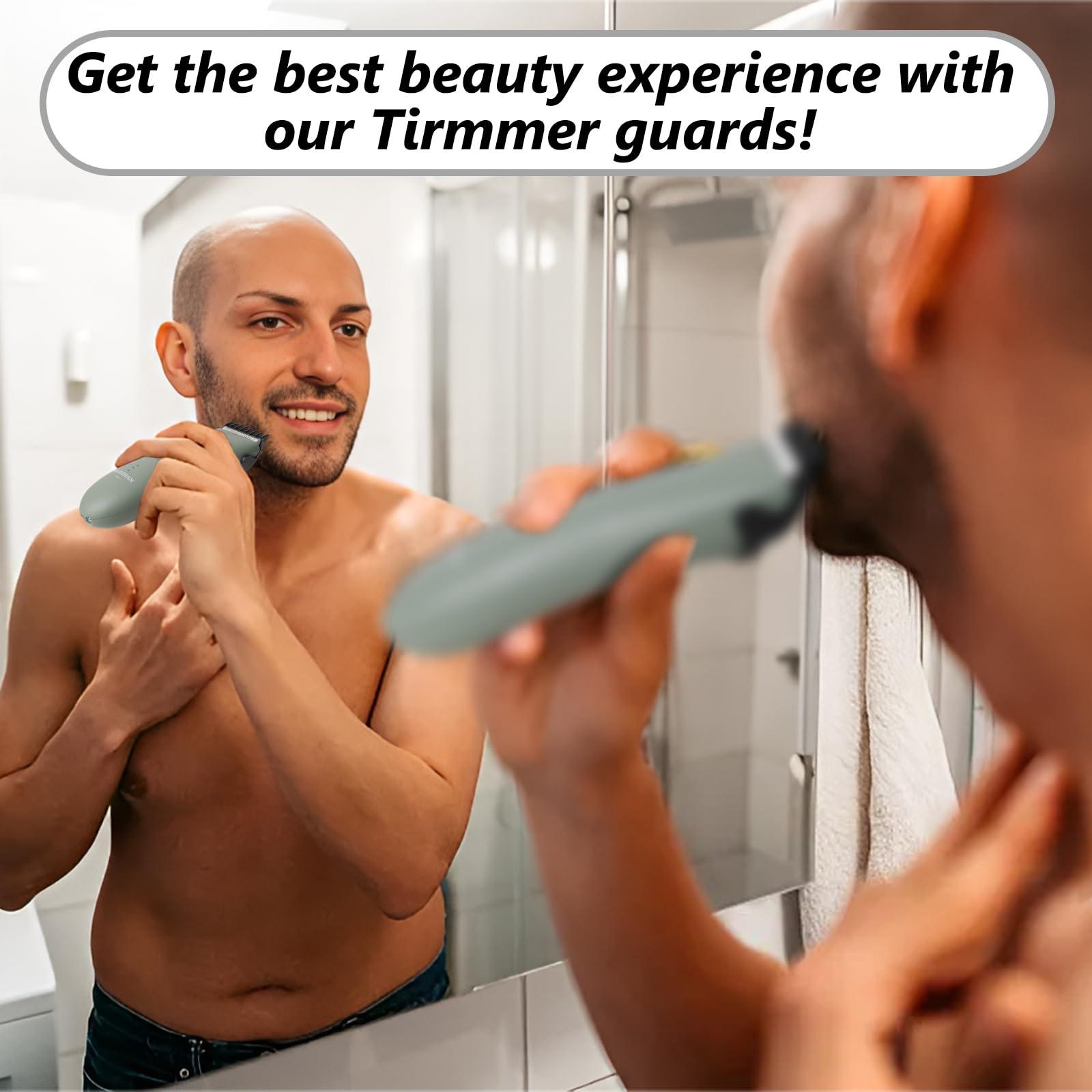 CR8GR8 Body Trimmer Guards,Guides Fit for Manspot Groin Hair Trimmer for Men,8pcs Clipper guards Set Fit For Meridian Ball Timmer,0.02inch to 0.5Inch(0.5mm-12mm) Black