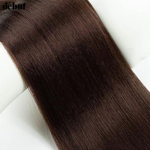 DBUT DBUT Long Straight Hair 6 Bundles High Temperature Fiber 300g for Full Head Synthetic Hair Weave Medium Brown 26 28 30 Inches