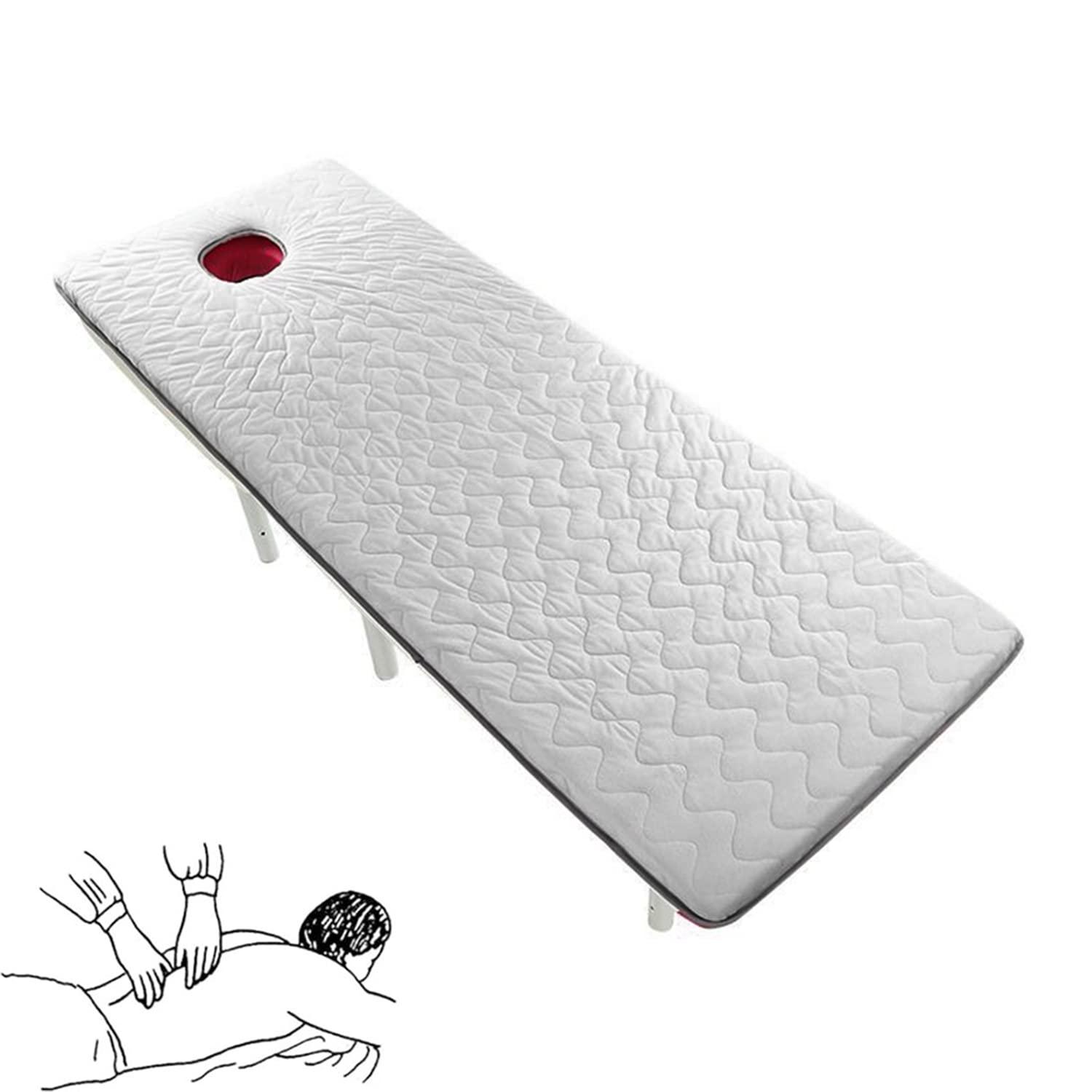 NinthAvenue Basics Spa Bed Mattress Topper Massage Accessories with Hole 4.5cm Thick Massage Table Cover Protector Salon Foam Mattress Topper for Lash Bed (Square/Round/Trapezoidal Head),Gray r,70x190cm