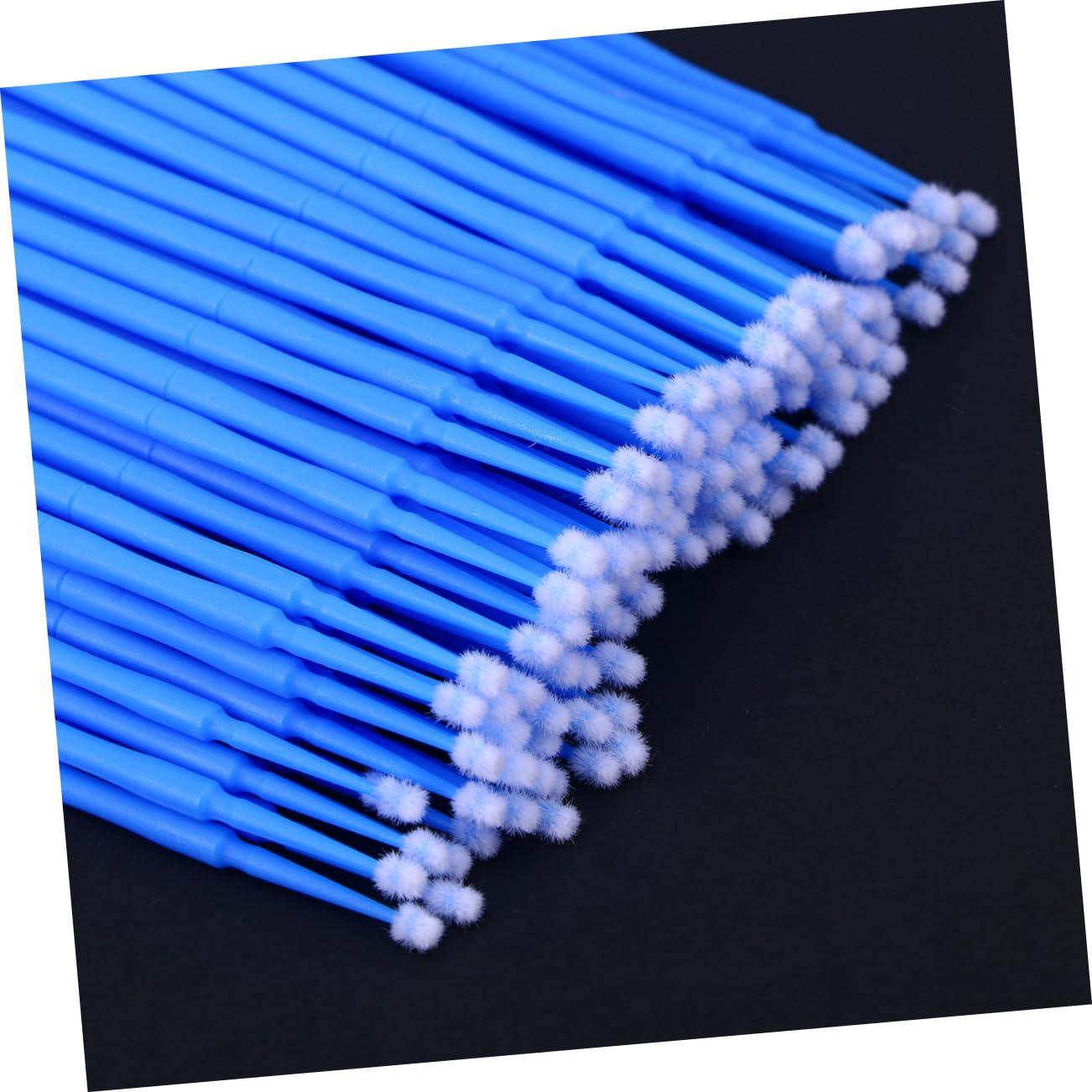 Baluue 100pcs Applicator Brush Cotton Swabs Microblading Applicator Stick Blue Baluue