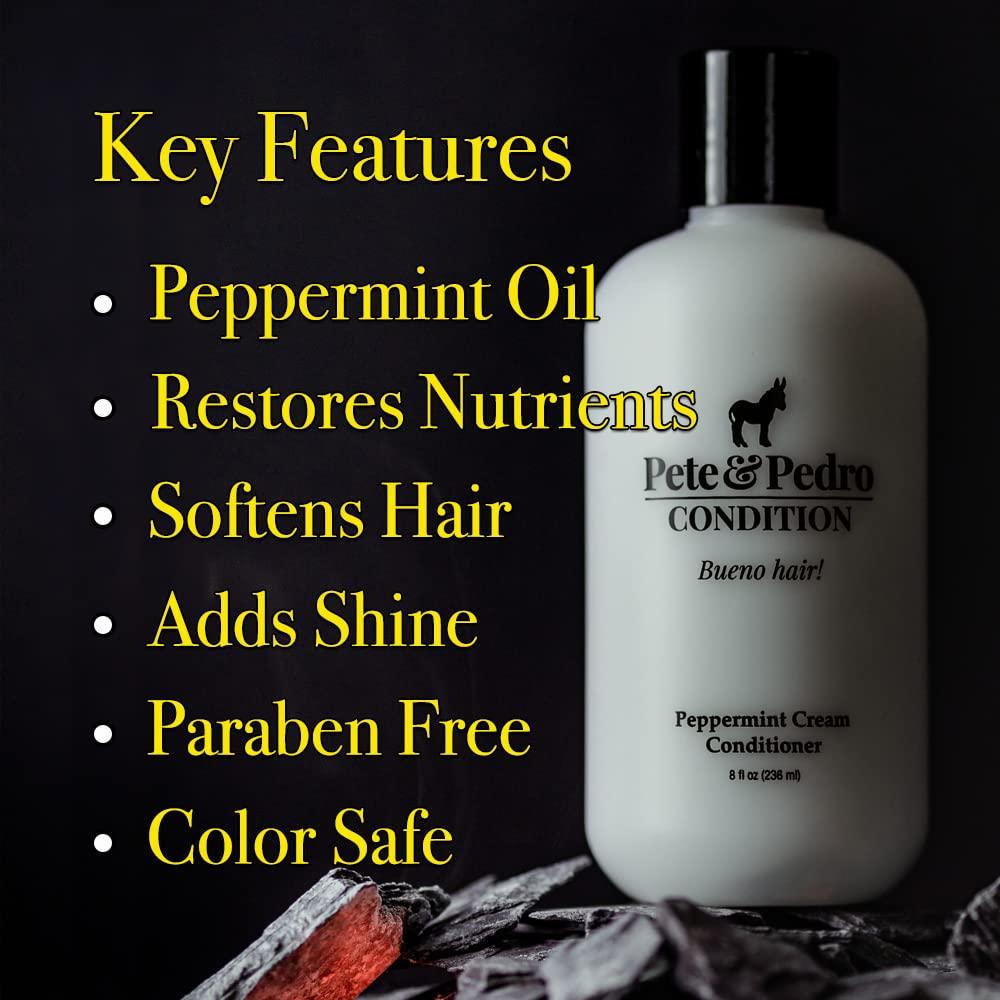 Pete & Pedro Pete and Pedro Control and Conditon Combo | Extra-Strength Dandruff & Anti-Itch Medicated Coal Tar Peppermint Shampoo Plus Restorative Peppermint Conditioner {Featured on Shark Tank}