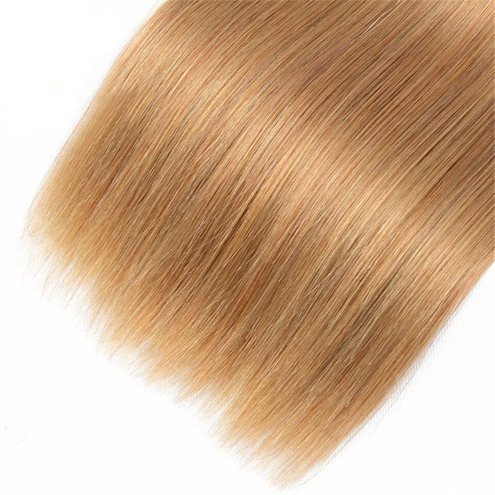 Hiaplame Honey Blonde Bundles Brazilian Virgin Remy Hair - Straight, Soft, No Tangle, 24-28 inch, 27 Bundles