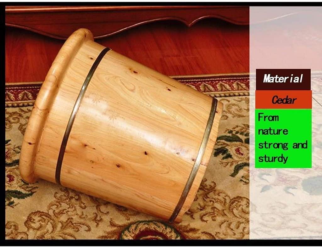 Scpantkend Pedicure Foot Spa Foot Soaker Tub Wooden Foot Soak Sauna Foot Tub Massage Spa Sauna SoakHandmade Wooden Footbath Tubs Foot Bath Wooden Bucket Foot Spa Sauna Accessories Household