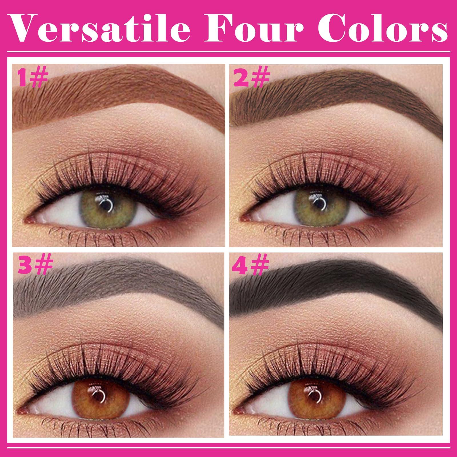 Lalasani Eyebrow Pencil with 4 Micro-Fork Tip Precision Application Waterproof Smudge-Proof 24H Long-Lasting & Easy Glam Look Eyebrow Pen - 4# Black