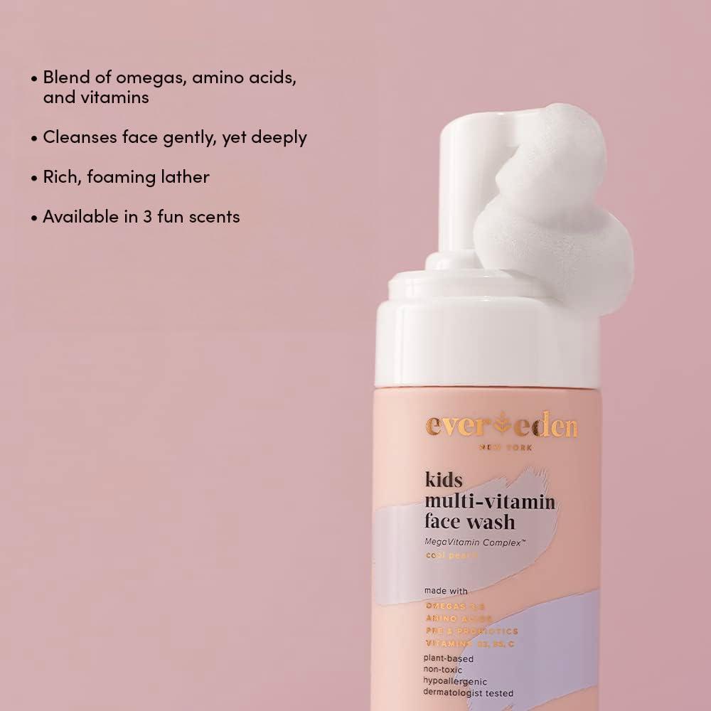 Evereden Evereden Kids Face Wash: Fresh Pomelo, 1.7 oz. & Kids Lip Balm, 0.13 oz | Clean and Non-Toxic Kids Products | Multi-Vitamin Skin Care for Kids