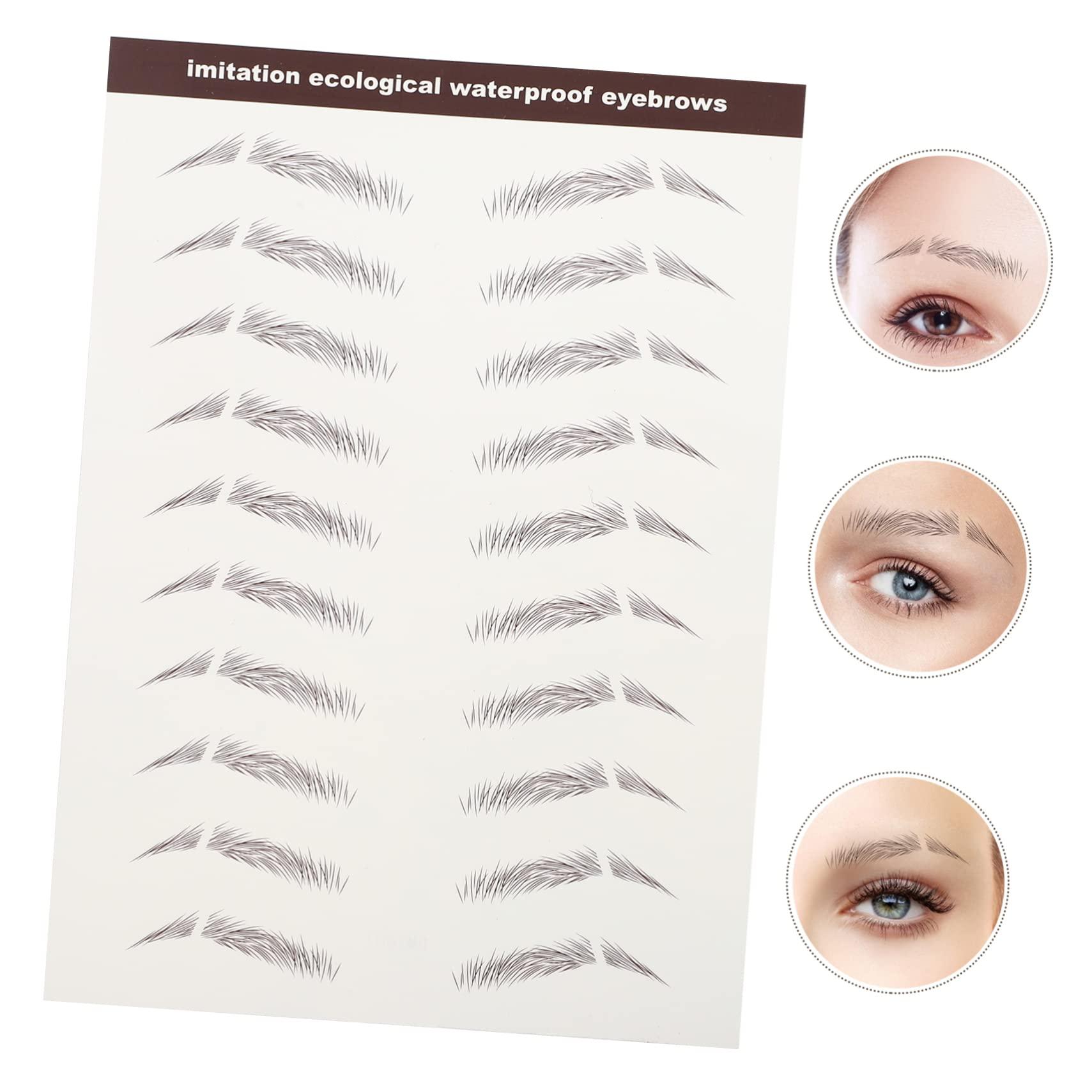 Baluue Baluue 6 Pcs Fake Eyebrow Stickers Natural False Eyebrows Waterproof and Sturdy Skill Needed Temporary Brow Tattoos