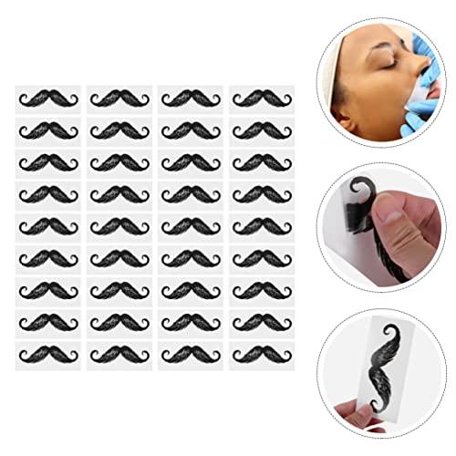 EXCEART Nose Hair Wax 50pcs Nose Hair Removal Beard Mustache Stickers Nose Wax Kit Mustache Guards for Men and Women Nose Waxing Kit Nasal Hair Cleaning Removal Nose Hair Depilation Stickers
