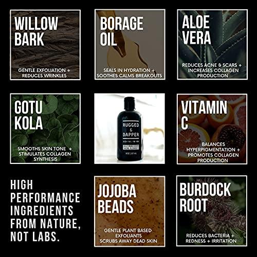RUGGED & DAPPER RUGGED & DAPPER - Daily Power Scrub Facial Cleanser and Age Defense Face Moisturizer Bundle