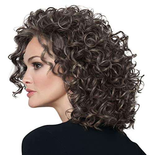 Raquel Welch Raquel Welch Click Click Flash Full Curly Chin Length Wig by Hairuwear, Average Size Cap, RL2/4 Off Black