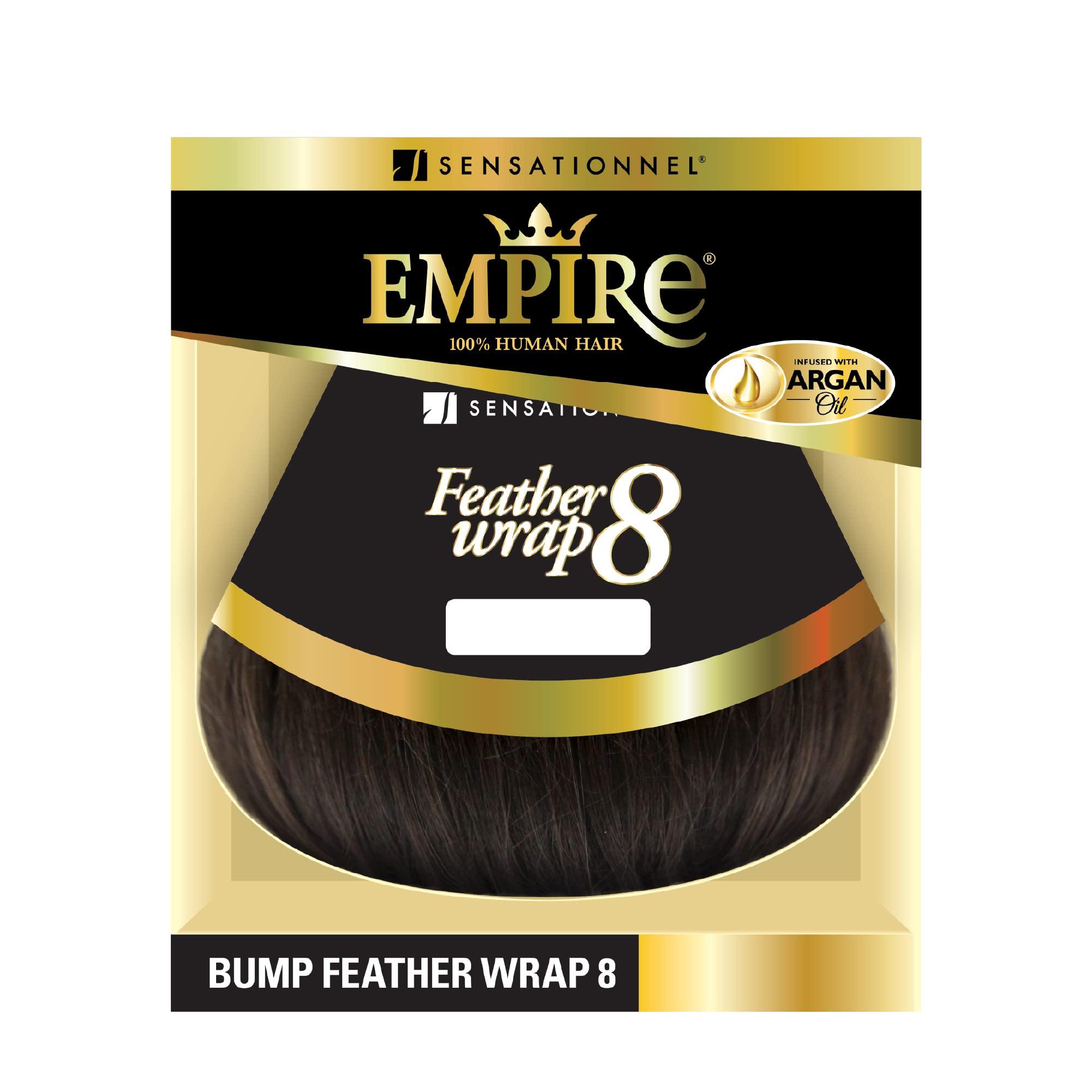 Sensationnel Sensationnel Empire bump weaving hairextension - feather wrap 8 inch human hair short bun weave styling (27 HONEYBLONDE)