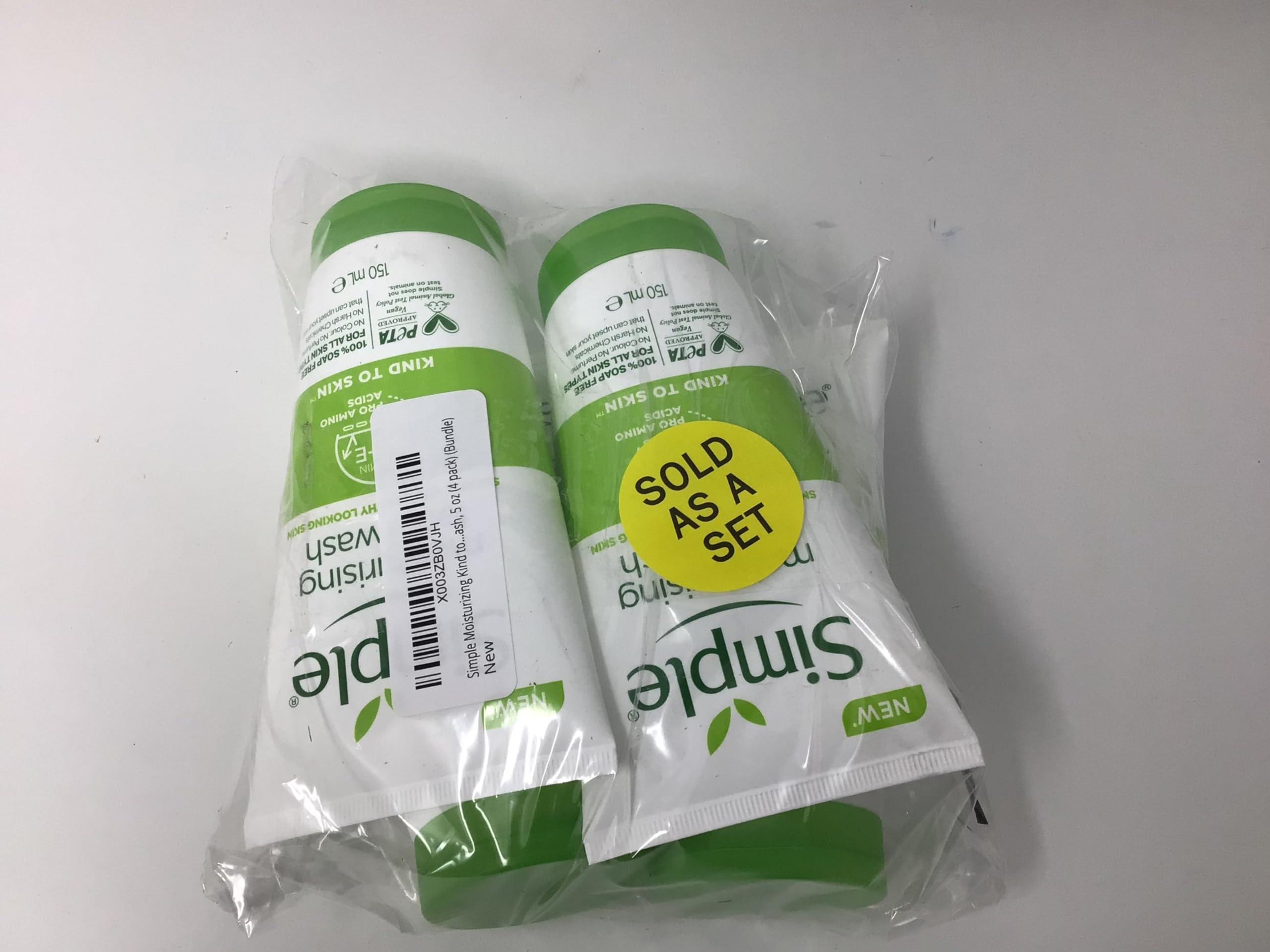 Simple Simple Moisturizing Kind to Skin Face Wash, 5 oz (4 pack) (Bundle)