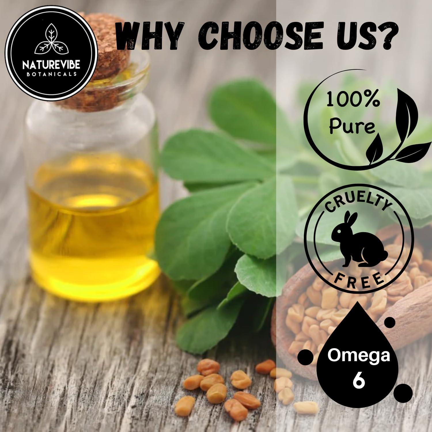 Naturevibe Botanicals Naturevibe Botanicals Fenugreek Oil 32 Ounces | 100% Pure and Natural | Great for Skin Care and Hair Care