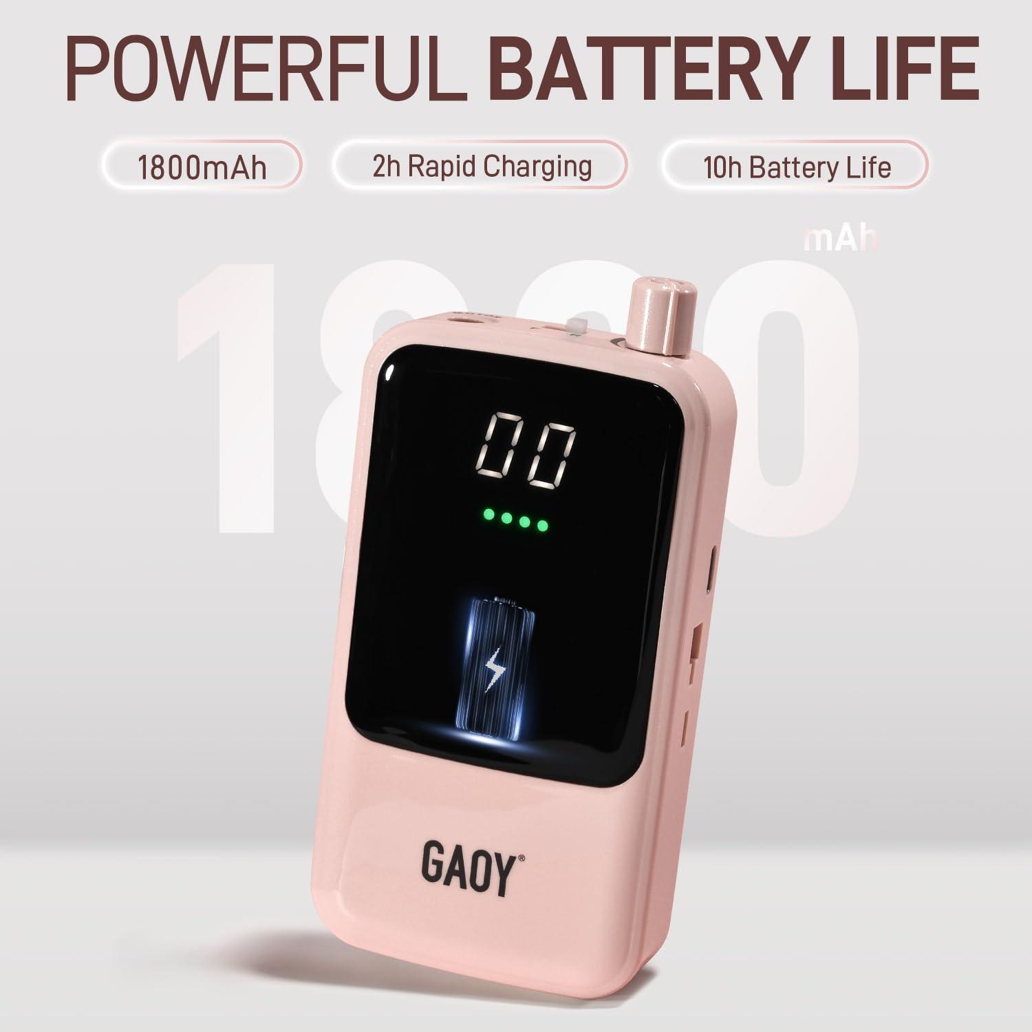 GAOY GAOY Rechargeable Cordless Nail Drill for Beginners, Electric Nail File with 12 Drill Bits and Sanding Band Set for Acrylic and Gel, Pink