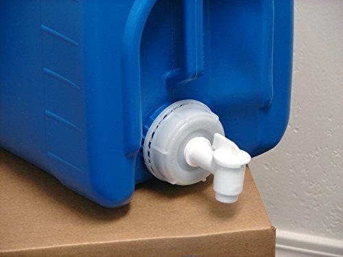 API Kirk Containers API Kirk Containers 5 Gallon Samson Stackers, Blue, 6 Pack (30 Gallons), Emergency Water Storage Kit - New! - Clean! - Boxed! Kit Includes one Spigot & Wrench