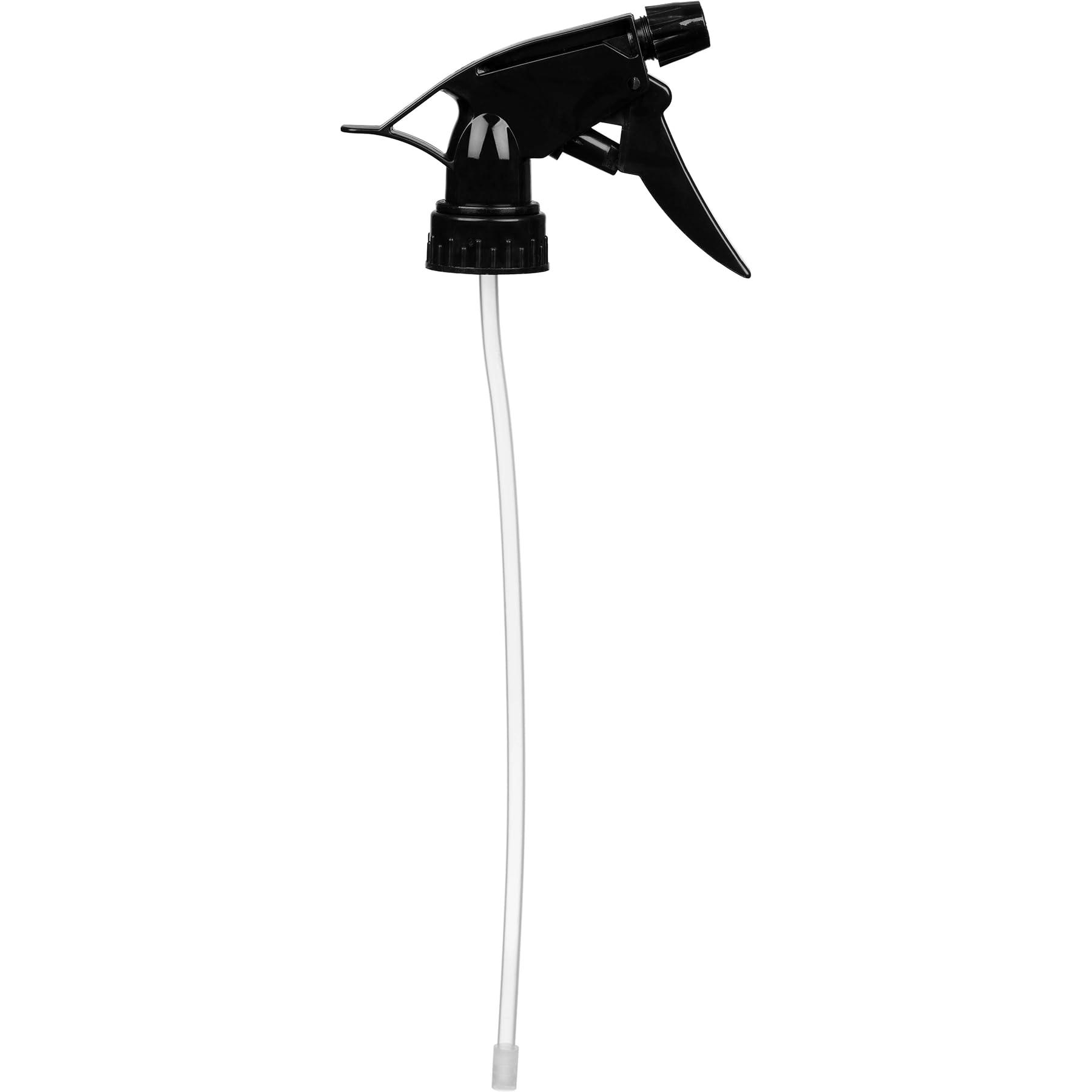 NinthAvenue Basics NinthAvenue Basics All Purpose T-8 Black Trigger Sprayer with 9-1/4"" Dip Tube and 28mm 28-400 Nozzle, 6 Pack, Industrial Grade, Heavy Duty, Chemical Resistant, Adjustable Stream Mist, for Spray Bottles
