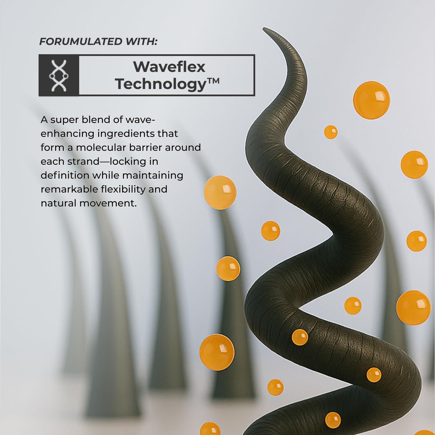 XMONDO XMONDO Hair Wavetech Hydrating Wave Cream, Vegan Formula Wavy Hair Curl Cream with Coconut and Argan Oil for Definition, Breakage Protection, and Hair Hydration, 5 Fl. Oz