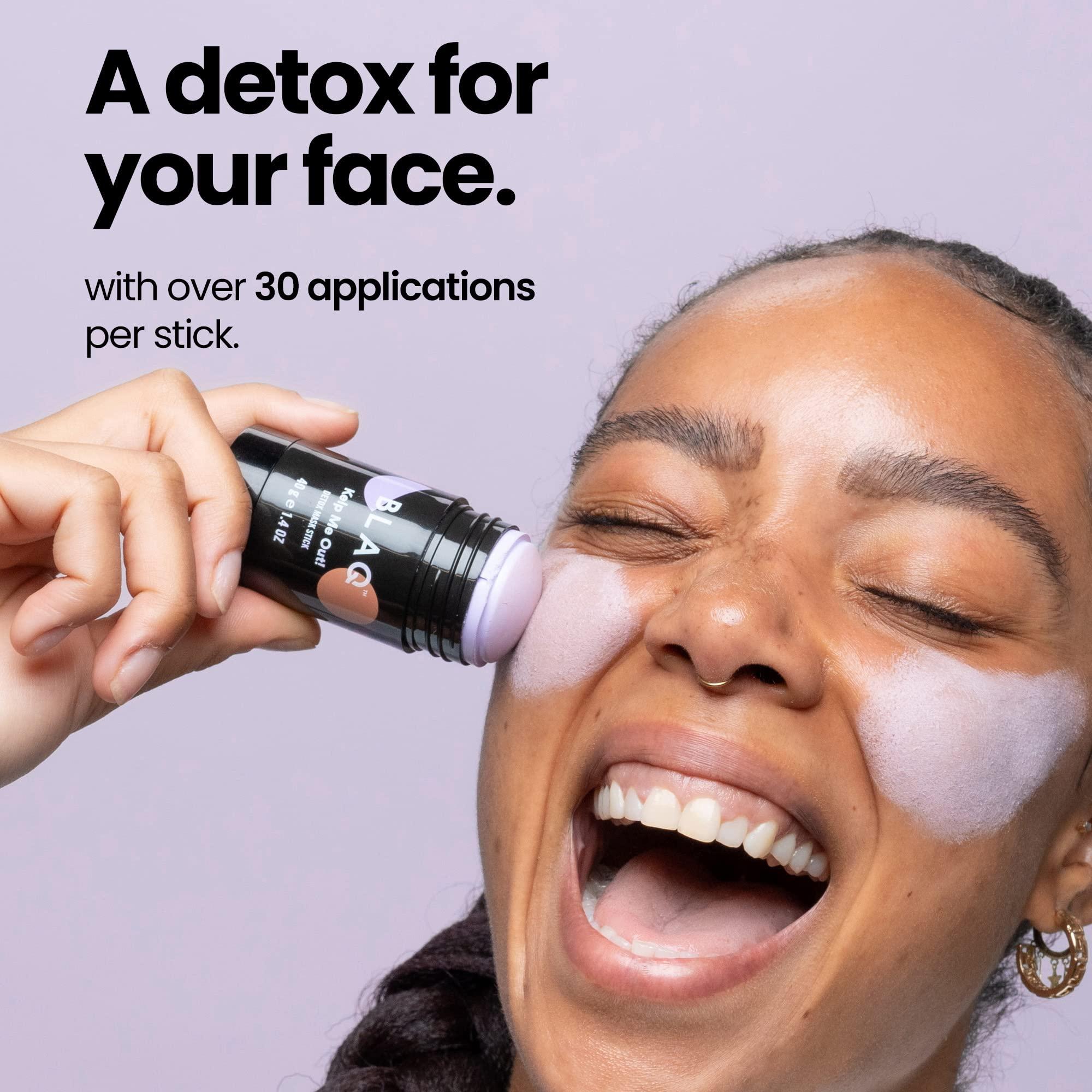 BLAQ BLAQ Kelp Me Out Detox Mask Stick with Marine Algae and Kaolin Clay - Fast, mess free application - To calm, nourish, purify, protect, rejuvenate tired, dull-looking skin with anti-aging properties