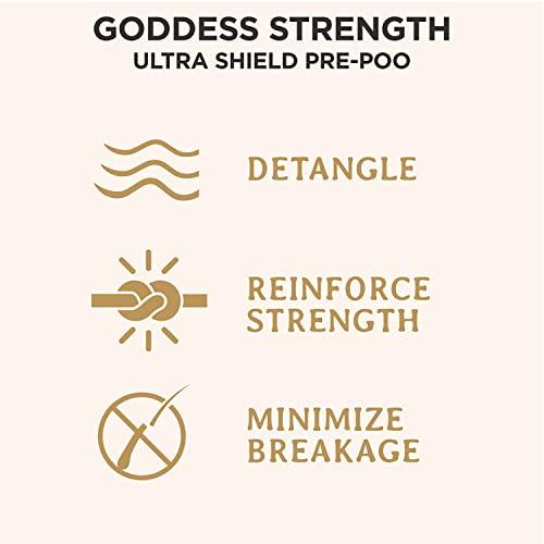 Carol's Daughter Carol\'s Daughter Goddess Strength Ultra Shield Pre Poo Hair Treatment for Wavy, Coily and Curly Hair, Protective Hair Detangler with Castor Oil for Weak Hair, 10.2 Fl Oz
