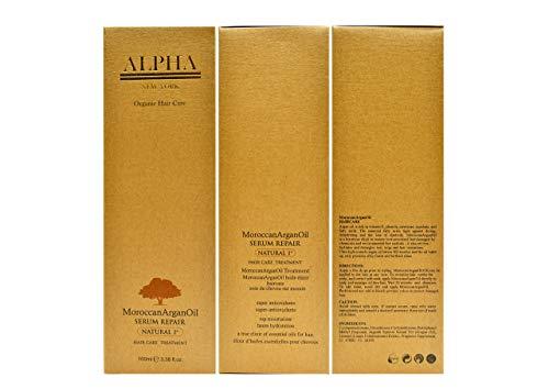 ALPHA NEW YORK Moroccan Argan Oil Serum Organic Hair care by Alpha New York 3.38 Oz