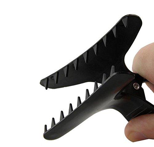 erioctry 12 Black Hairdressing Hairdressers Hair Tools Butterfly Hair Clamps Hair Claw Salon Section Clips Clasps Clamps Barrettes