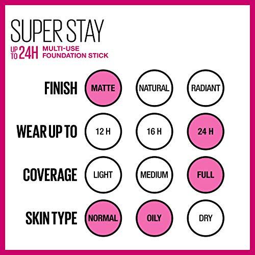 Maybelline New York Maybelline New York Super Stay Foundation Stick for Normal To Oily Skin, Warm sun, 0.25 Ounce