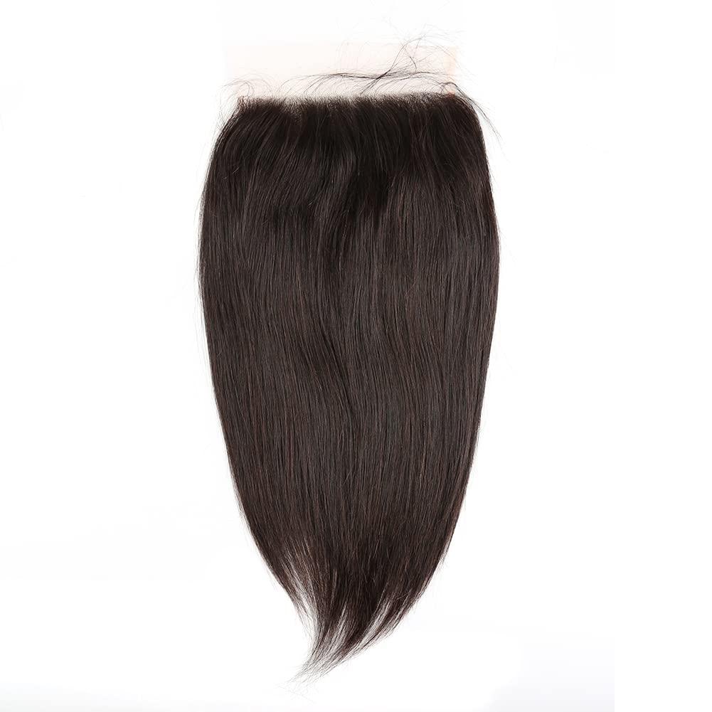 ELIHAIR ELIHAIR 6x6 Virgin Human Hair Lace Closures Bleached Knots Closure Straight Free Part Soft and Silky Natural Hairline Pre Plucked With Baby Hair 100% Unprocessed Human Hair Pieces 16\"