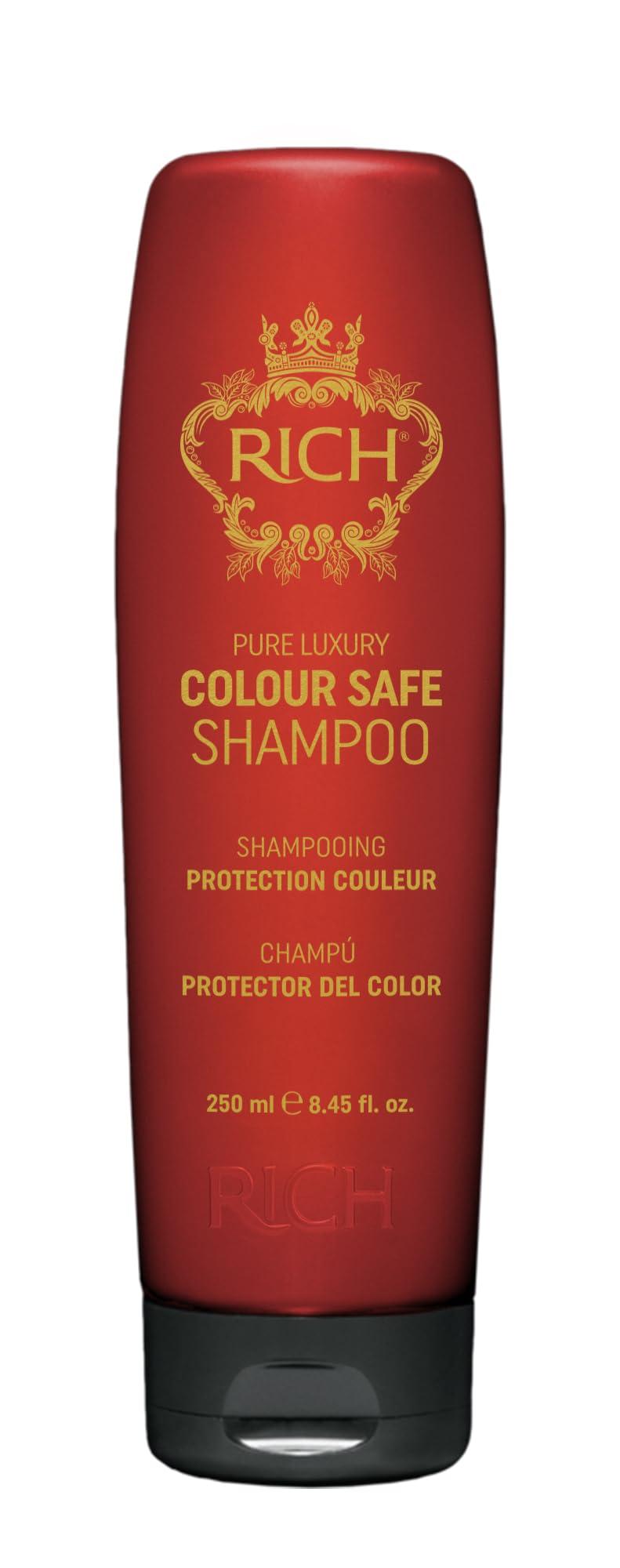 RICH RICH Pure Luxury Colour Safe Shampoo for Color Treated Hair Protect - Color Safe, Paraben & Sulfate Free Conditioner in Argan Oil, Biotin, Hyluronic Acid - 8.45 oz