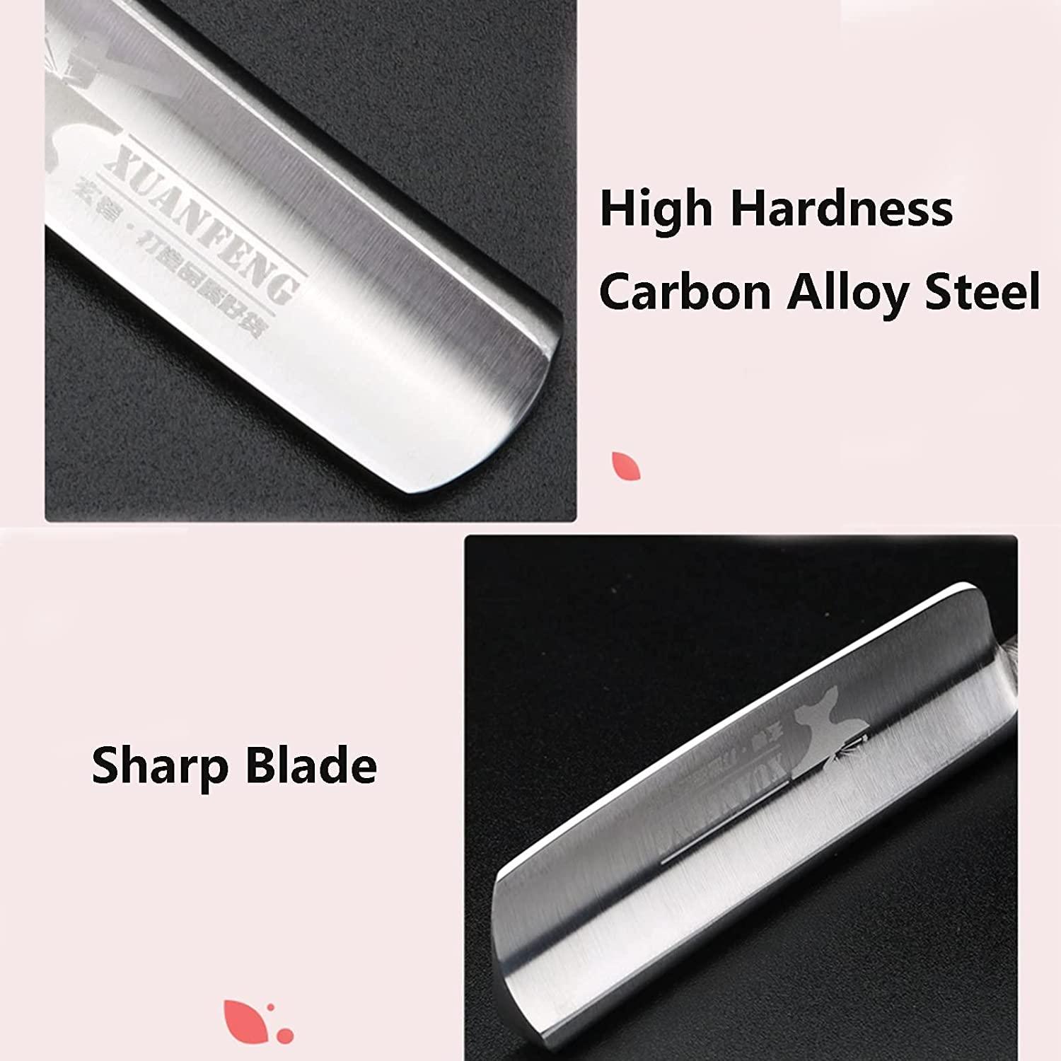 Ralsko Straight Razor Kit,Best Straight Razor, Shave Ready Straight Edge Razor, Brush, Strop+Soap,Japanese Steel+Ebony Straight Razor for Men, Complete Straight Razor Shaving Kit, Great Gift,A