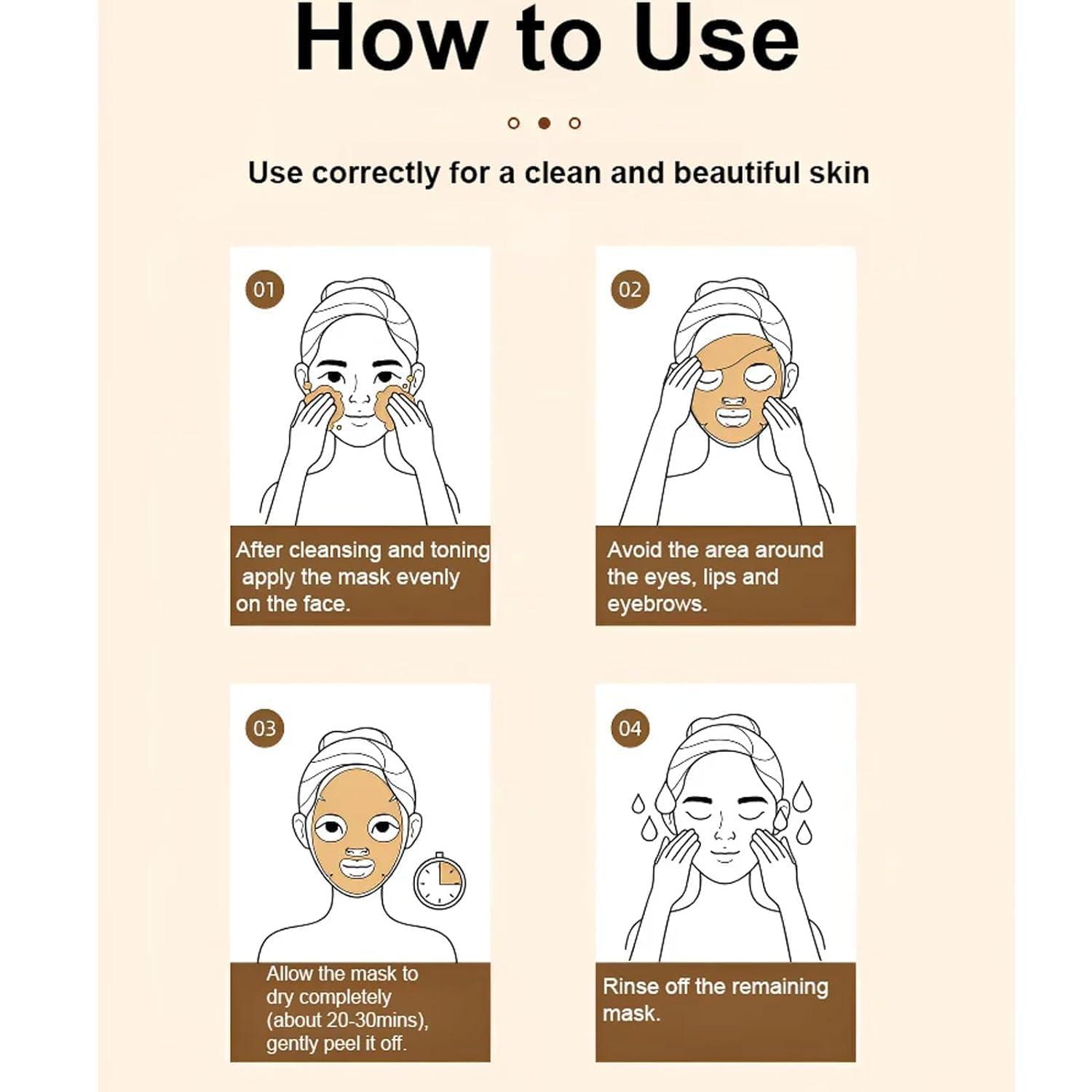 TIMLIFE TIMLIFE Gold Peel Off Mask, 24k Gold Face Mask, 24K Gold Peel Off Mask, Anti-Aging Gold Face Mask for Moisturizing Removes Blackheads