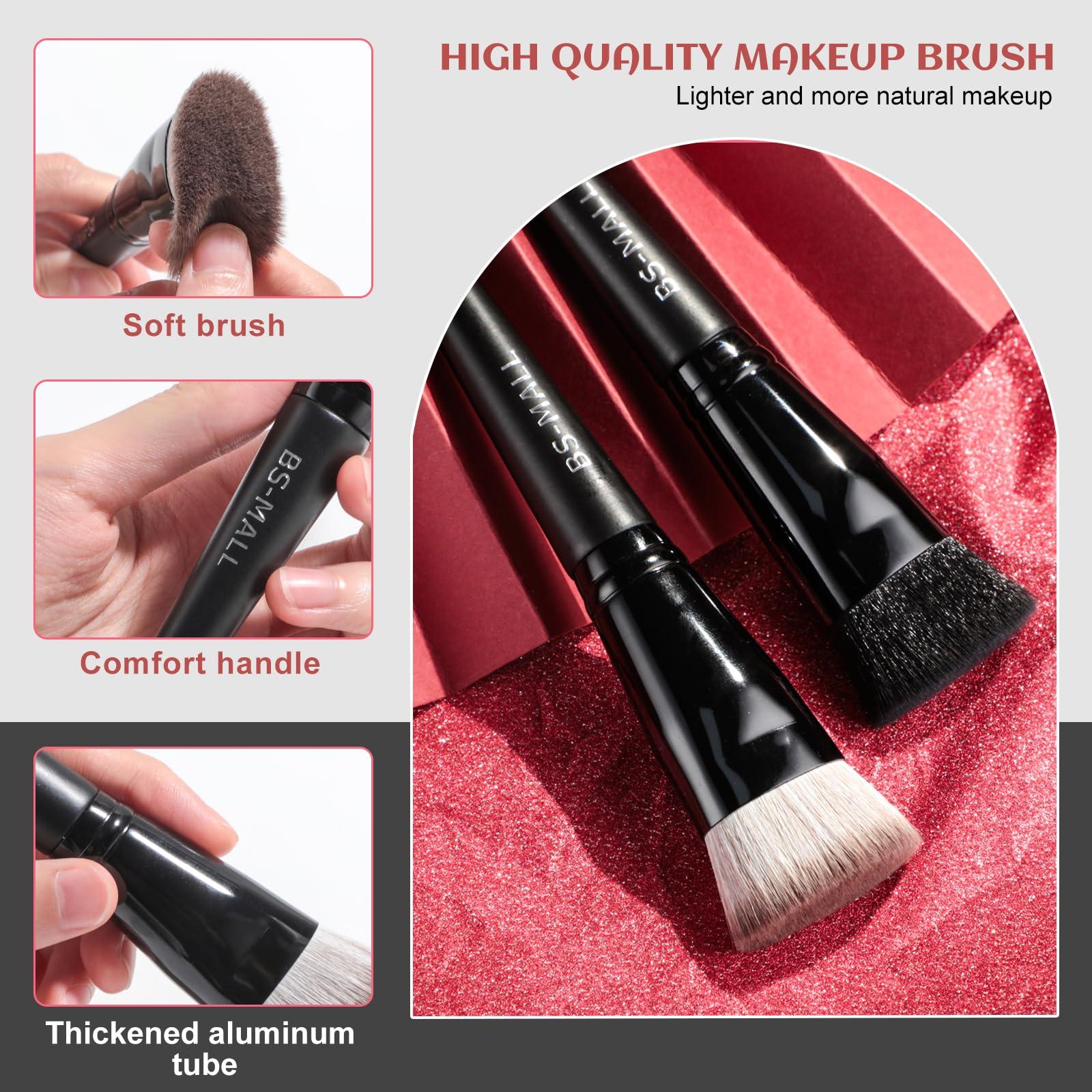 BS-MALL BS-MALL Foundation Makeup Brushes Pack of 2 Perfect Makeup Brushes for Home & Travel