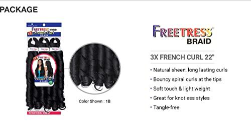 FREE TRESS FreeTress Crochet Braids 3X French Curl 22" (pack of 1, T530)