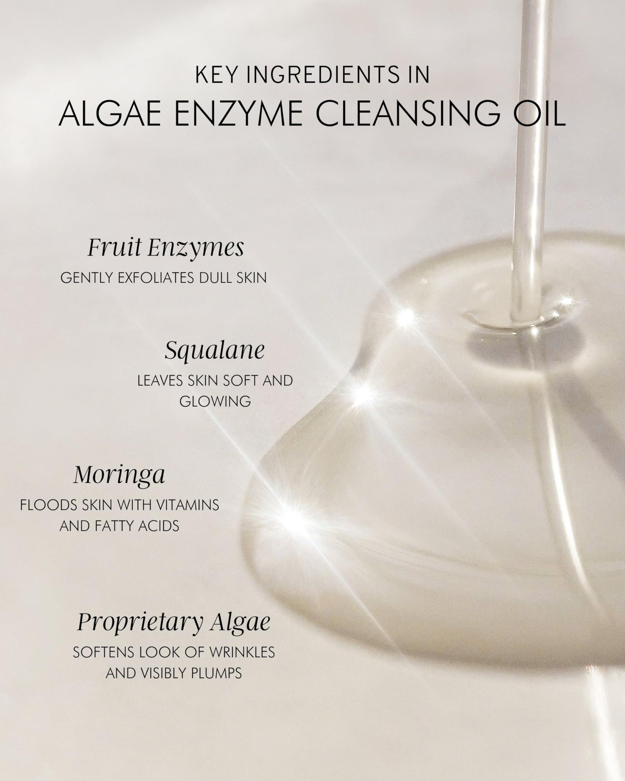 MARA MARA - Natural Chia + Moringa Algae Enzyme Cleansing Oil | Plant-Based, Gluten-Free Skin Care | For All Skin Types, Hypoallergenic, Hydrating, Exfoliating, Make-Up Remover (4 oz | 120 ml)