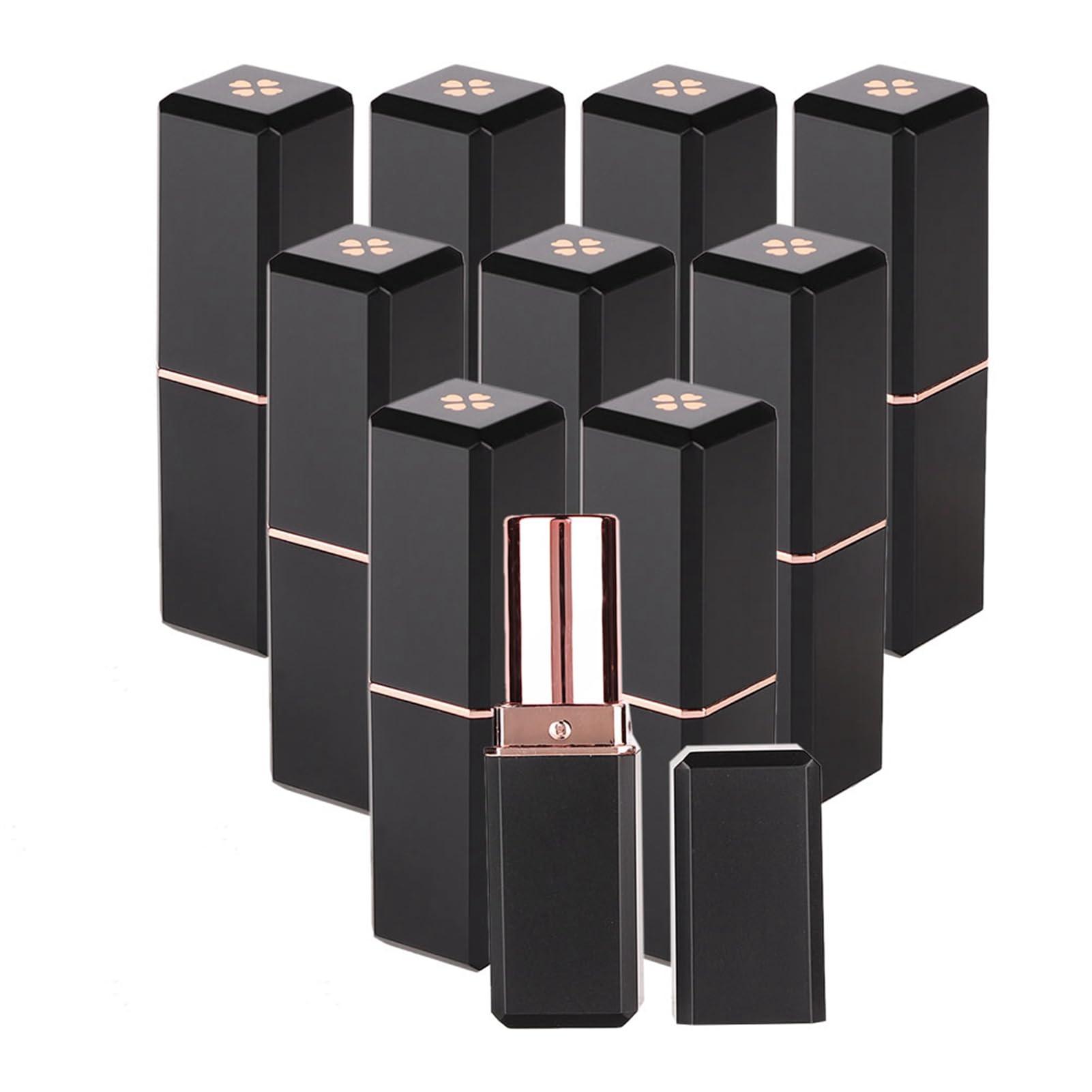 Masyrt Masyrt Set of 10 DIY Cosmetic Lipstick Tubes, Self made Empty Containers for Lipstick - Ideal for Homemade Cosmetics