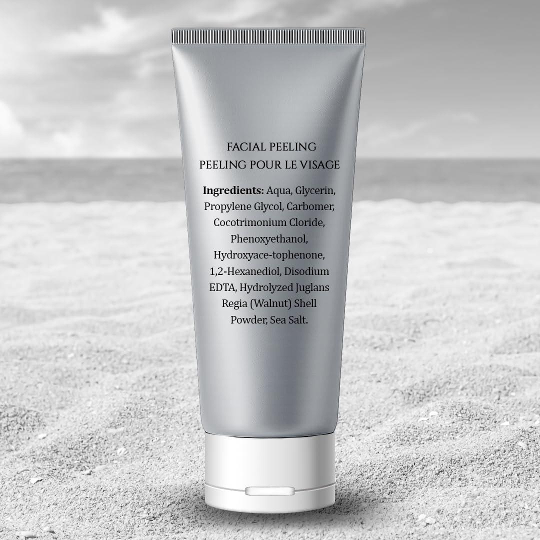 Vivo Per Lei Vivo Per Lei Facial Peeling Gel - Face Peel Containing Dead Sea Minerals and Nut Shell Powder - Exfoliating Gel And Blackhead Remover (Pack of 2) Includes 2 Travel Facial Peel tubes