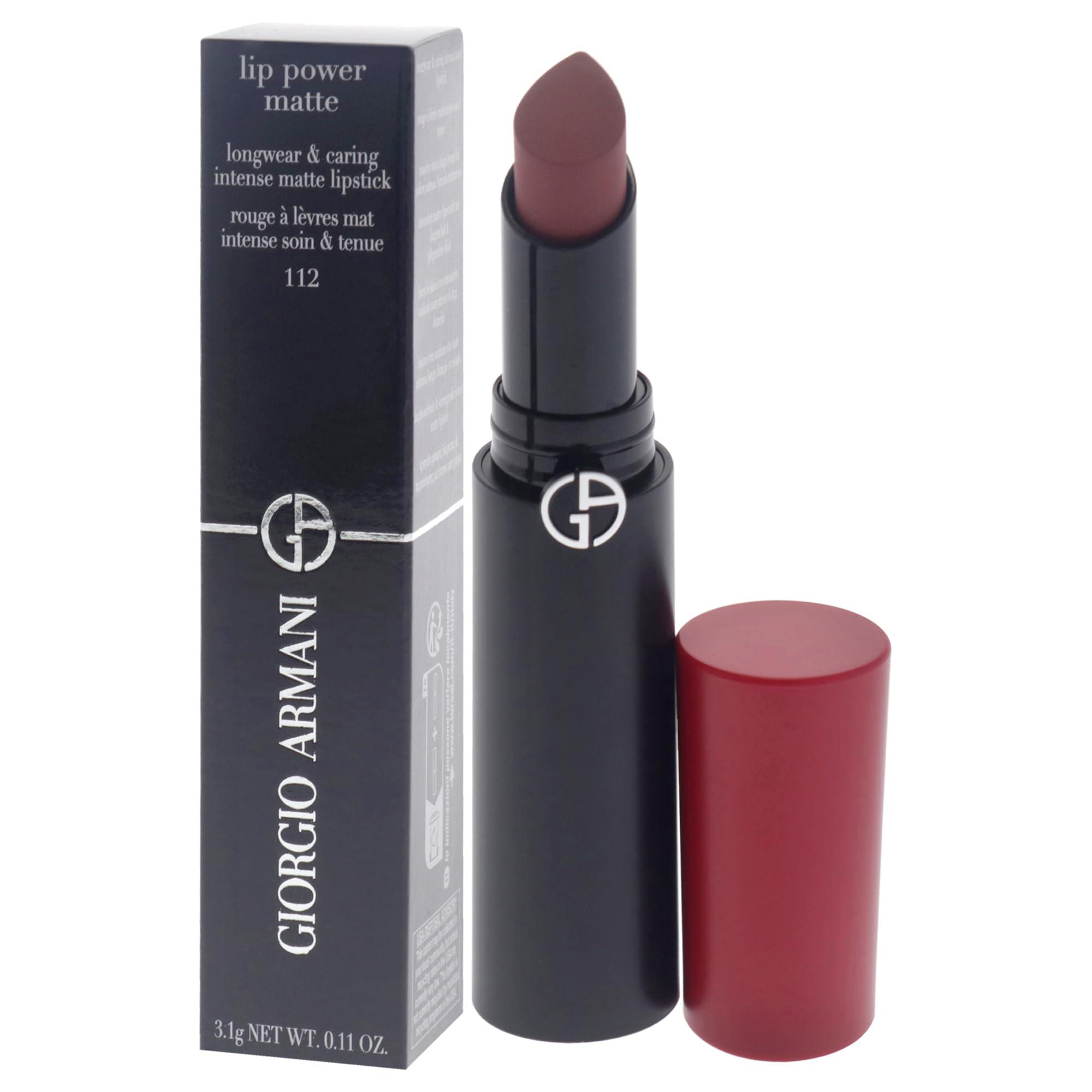 GIORGIO ARMANI Giorgio Armani Lip Power Long-Lasting Matte Lipstick - 112 Stylish for Women - 0.11 oz Lipstick