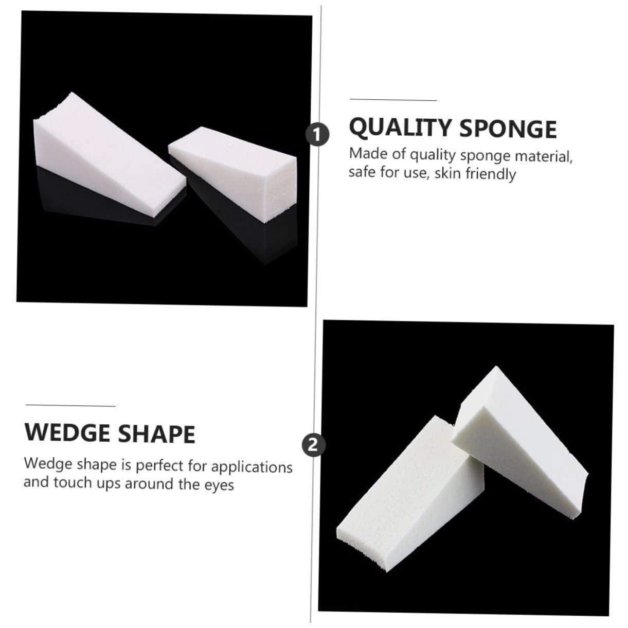 minkissy minkissy Makeup Sponges Wedges Large 48pcs Nail Art Sponge Set for Eye and Nose Touch-ups