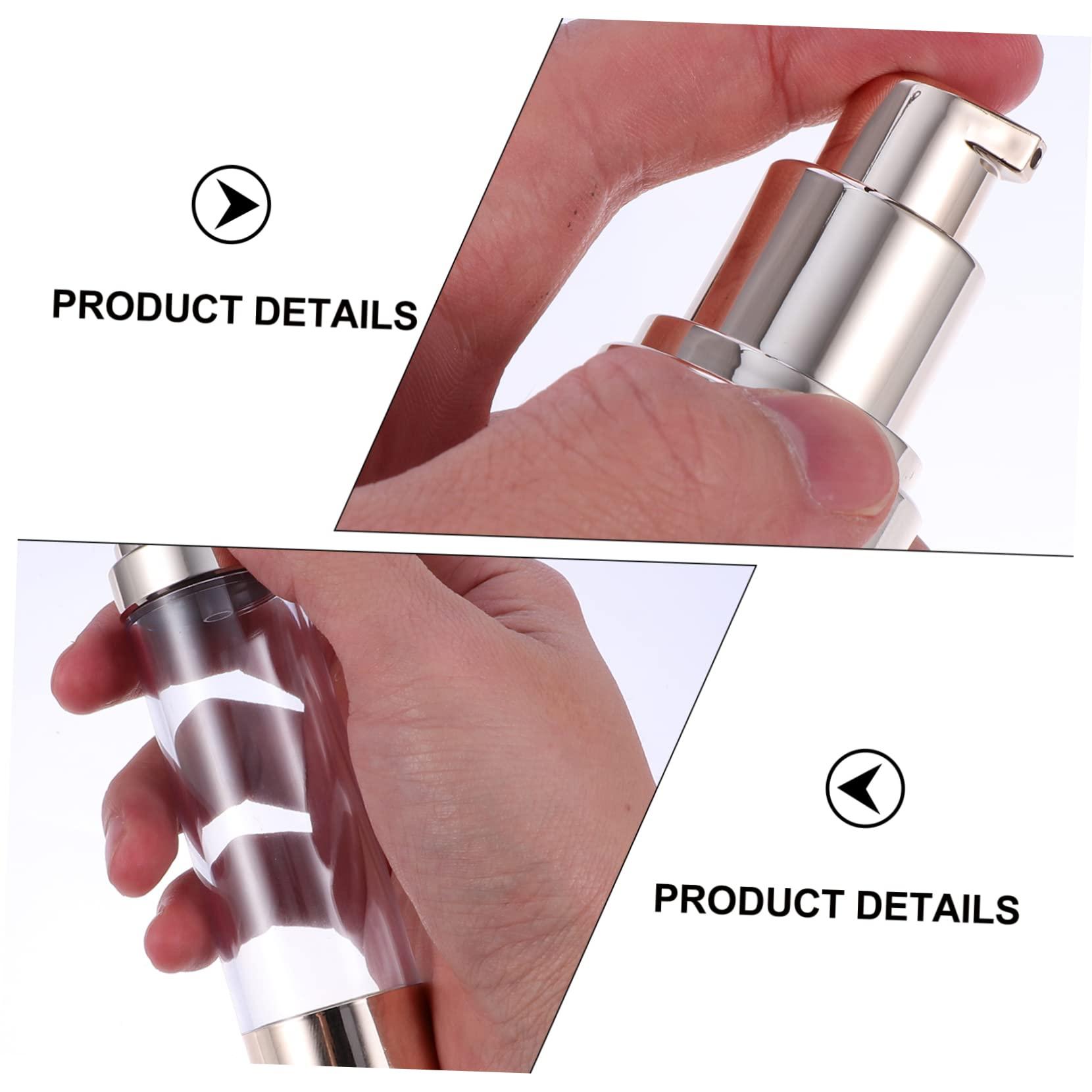 COOLHIYA COOLHIYA 6pcs Set Refillable Airless Pump Bottles Toiletry Bottles for Travel Lotion Portable Dispenser