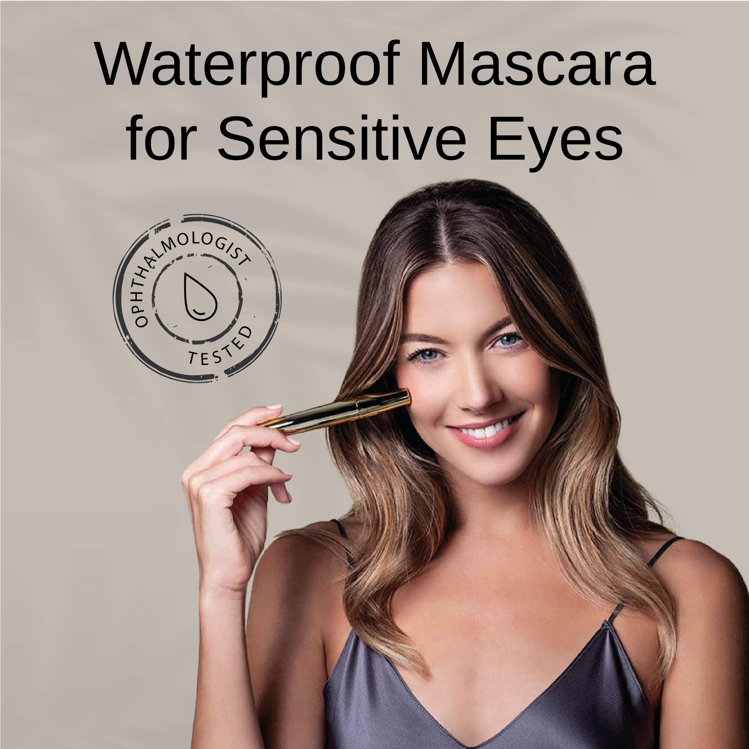 Gaya Cosmetics Vegan Black & brown & Blue Mascara for Sensitive Eyes, Natural Hypoallergenic mascara, Natural Looking, Cruelty Free, Ophthalmologist Tested- By Gaya cosmetics