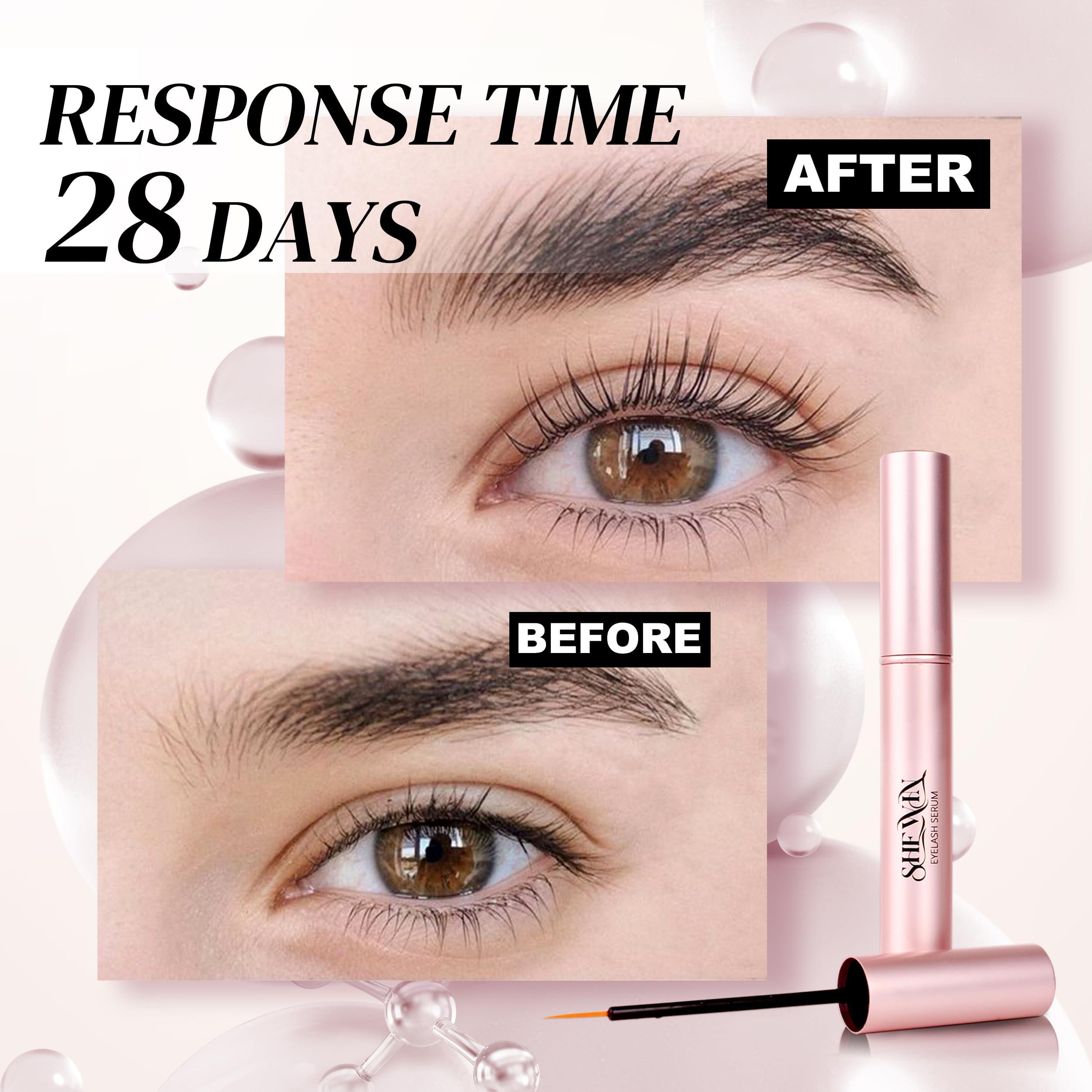 shewin Rapid Eyelash Growth Serum Biotin - Eyebrows Enhancing Vitamins, Peptides, Amino Acids Lash for Thicker, Longer Eyelashes Eyebrows (Irritation-Free Formulated, 3ML)