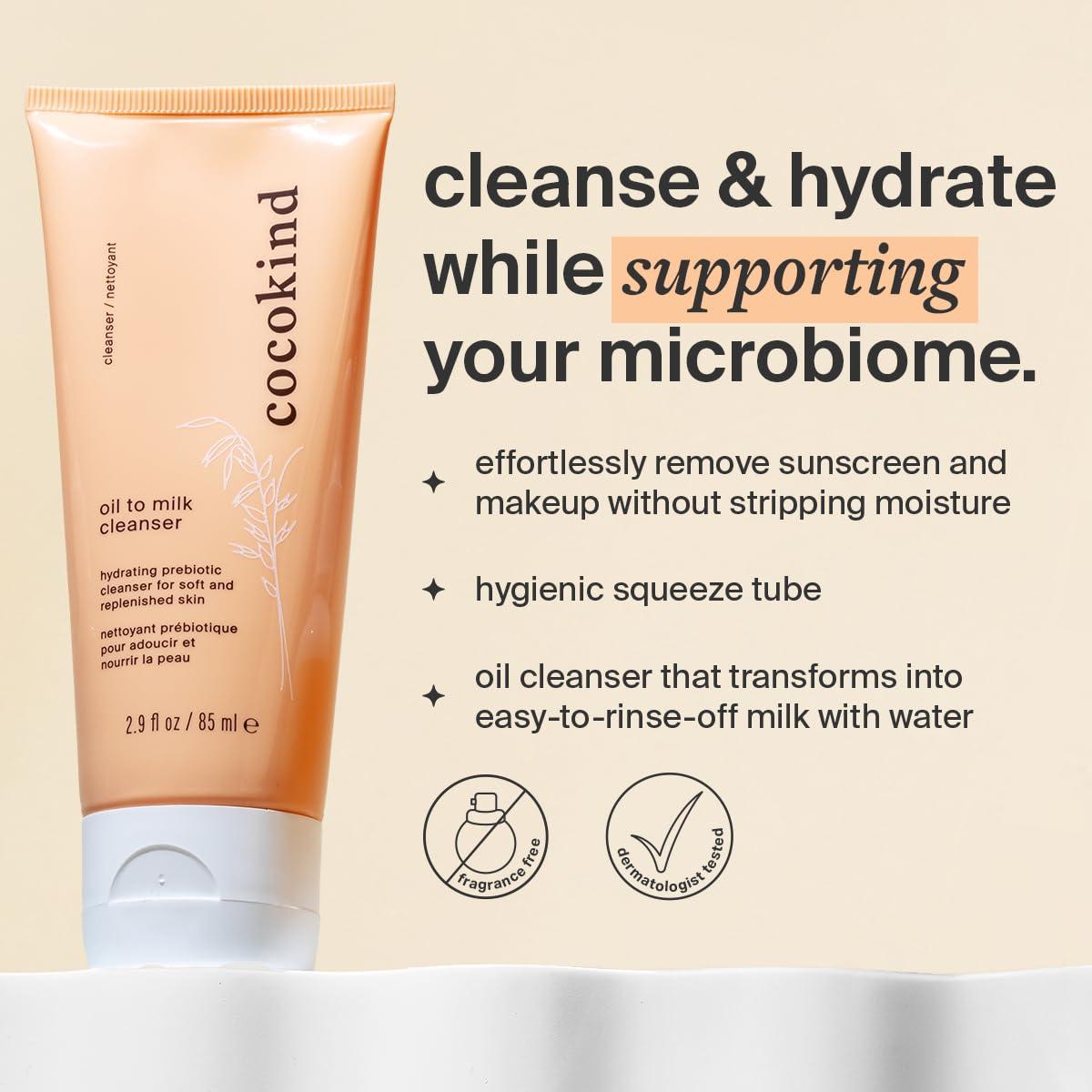 Cocokind Cocokind Daily Routine, Oil to Milk Cleanser, Ceramide Barrier Serum and Resurrection Polypeptide Cream