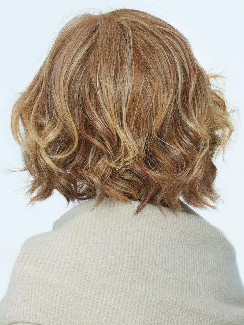 Raquel Welch & Maxwigs Flirt Alert Wig Color RL8/29 HAZELNUT - 10\" Long Chopped Bob Wavy Modern Tru2Life Heat Friendly Synthetic Lace Front Monofilament Part Bundle MaxWigs Hairloss Booklet