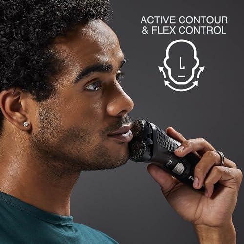 Remington Remington R3 Style Series Rotary Shaver for Men, Flexing Technology and Sensitive Skin Comfort, Rechargeable Wet or Dry Electric Shaver with Pop Up Trimmer and Stubble Attachment
